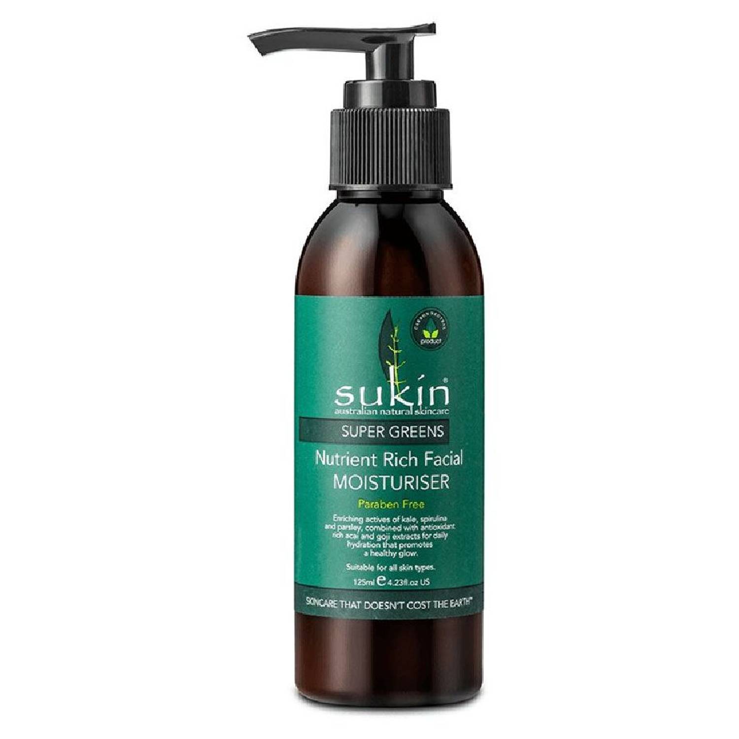 Sukin Supergreens Nutrent Rich Facial Moistriser 125ml Sukin Supergreens Nutrent Rich Facial Moistriser 125ml