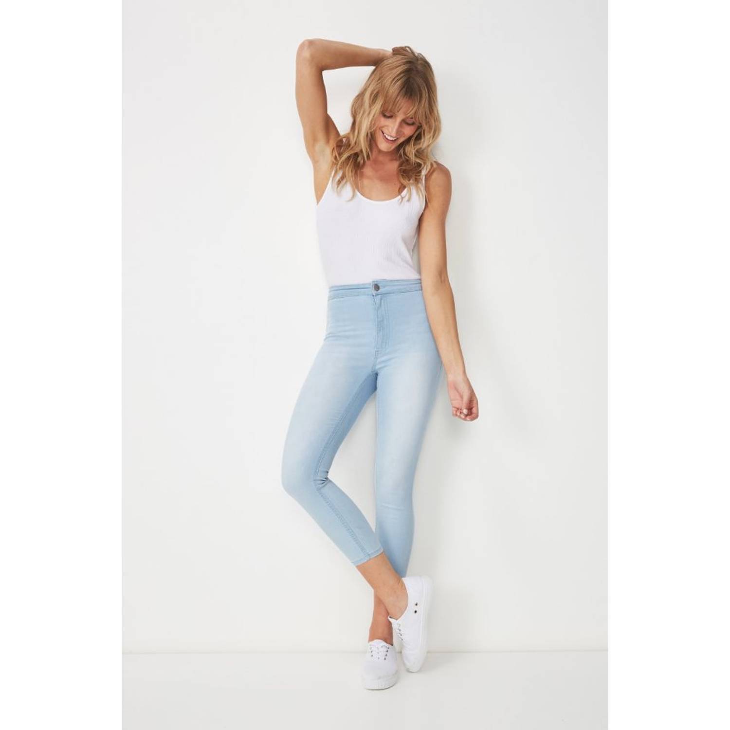 Cotton On High Rise Capri Jegging Blue Size 12 Cotton On High Rise Capri Jegging Blue Size 12