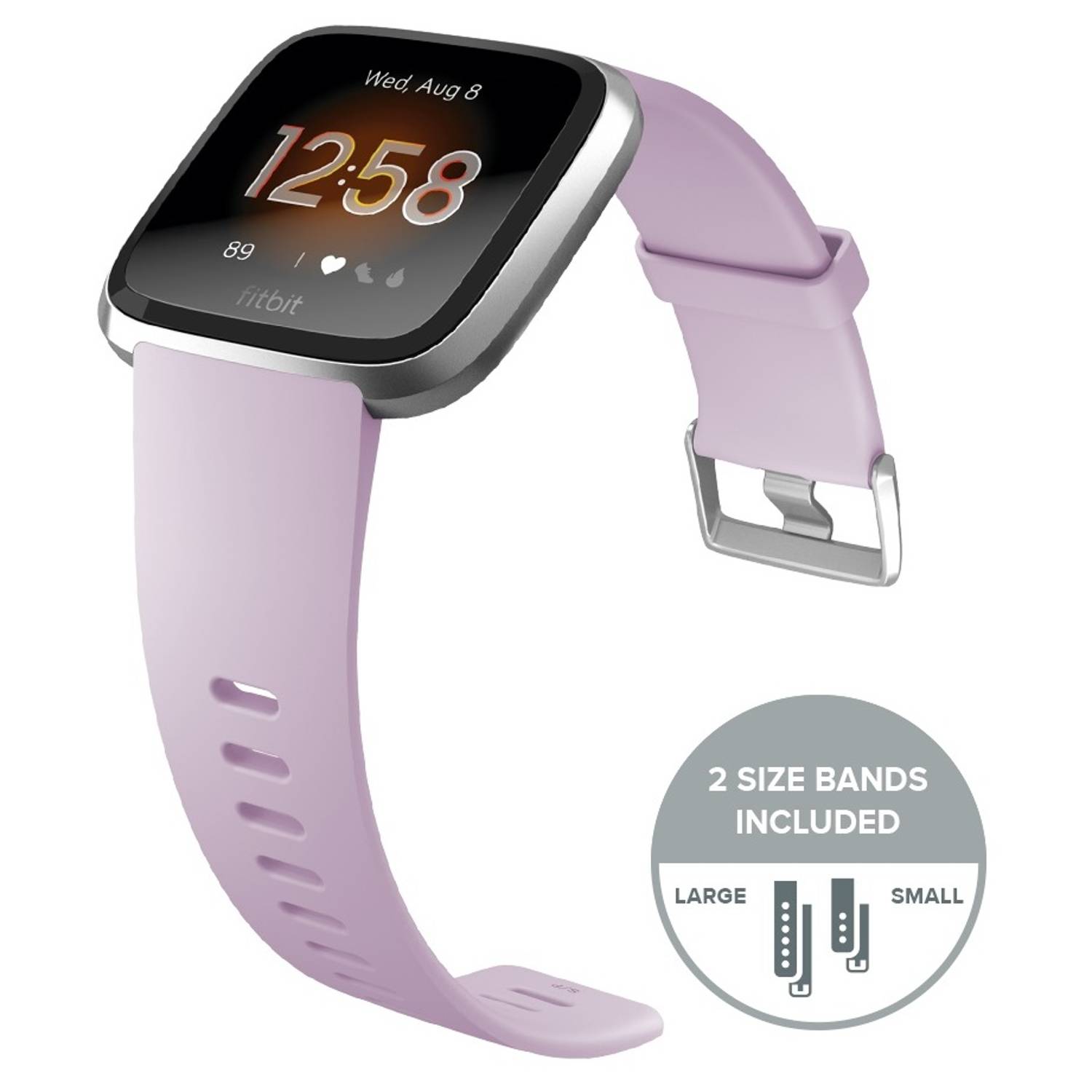 Fitbit Versa Lite Edition Smart Watch - Lilac/Silver Aluminum Fitbit Versa Lite Edition Smart Watch - Lilac/Silver Aluminum
