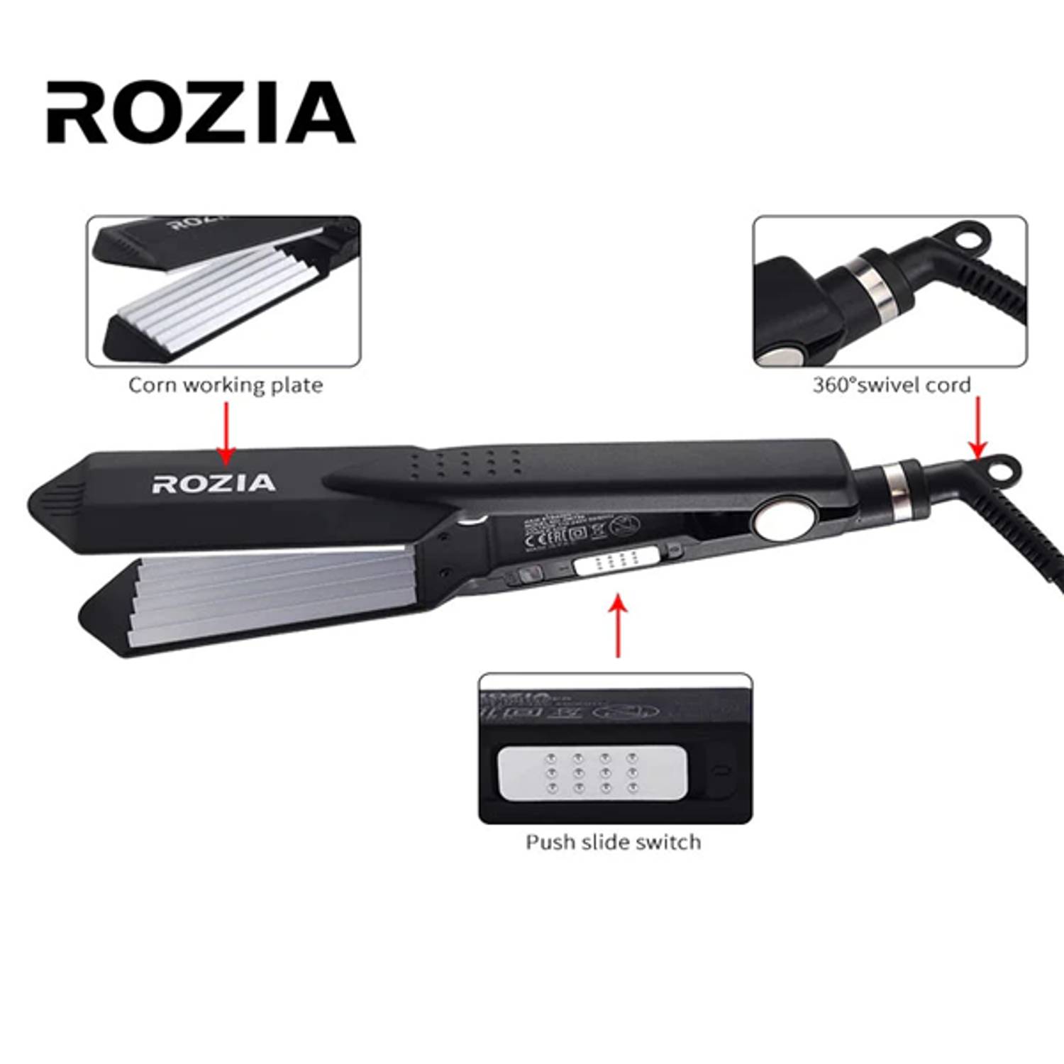 Rozia Corn Hair Styler Ceramic - HR746 Rozia Corn Hair Styler Ceramic - HR746