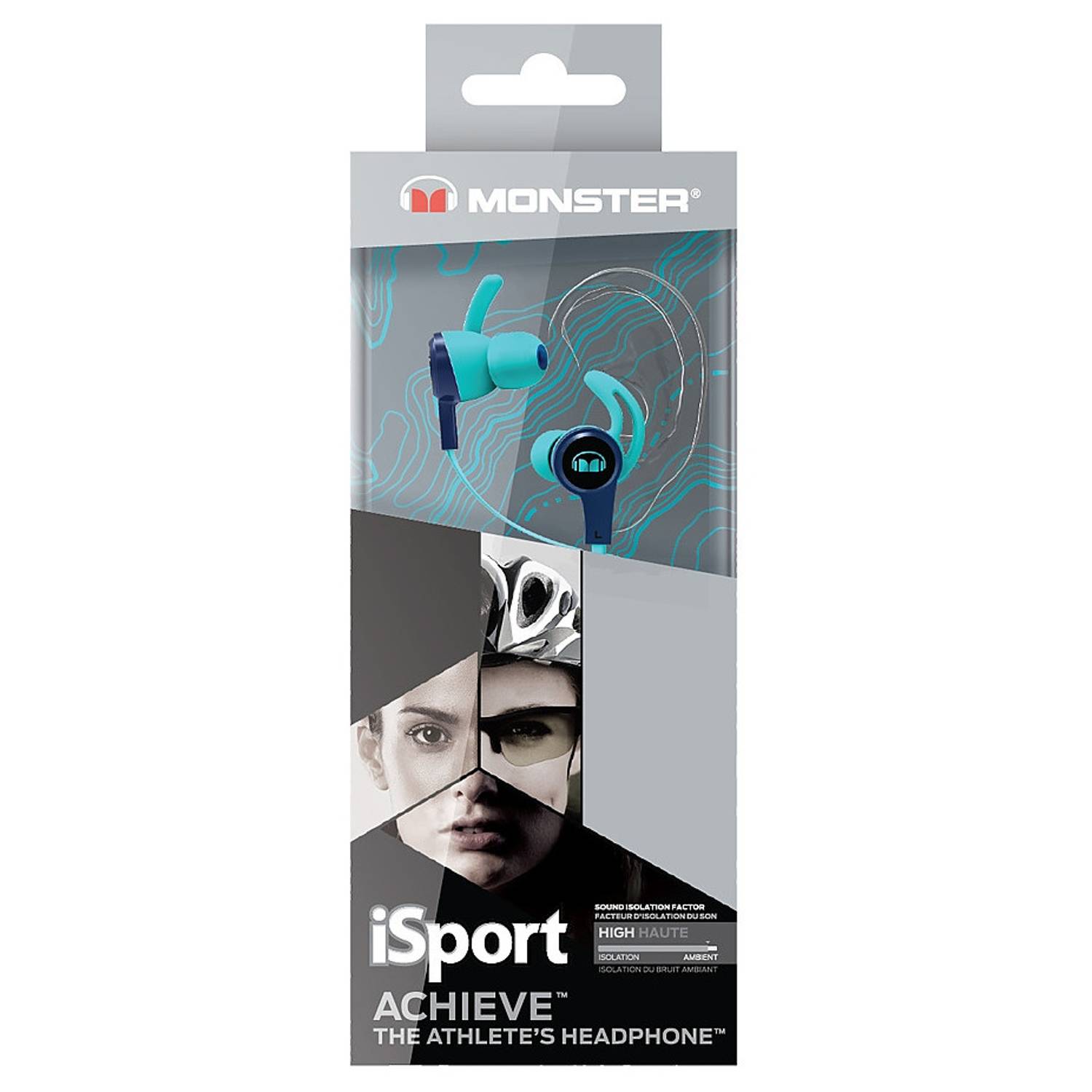 Monster iSport Achieve In-Ear Headphones Blue 137093-00 Monster iSport Achieve In-Ear Headphones Blue 137093-00