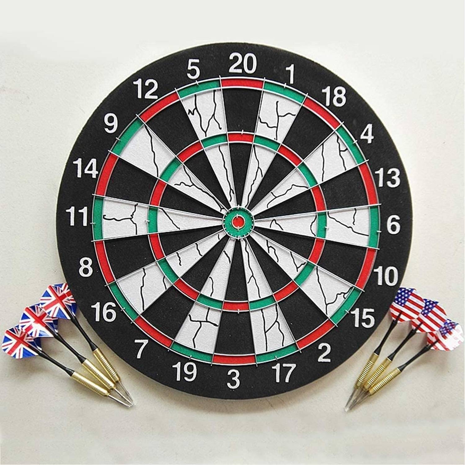 ULTIMAX Dart Board Set, 15 Inch Double Sided Dart Board Flocking Dart Board Including 6 Darts Excellent Indoor Game and Party Games Darts, Sports Gifts for Kids and Adults, Easily Hangs Anywhere ULTIMAX Dart Board Set, 15 Inch Double Sided Dart Board Flocking Dart Board Including 6 Darts Excellent Indoor Game and Party Games Darts, Sports Gifts for Kids and Adults, Easily Hangs Anywhere