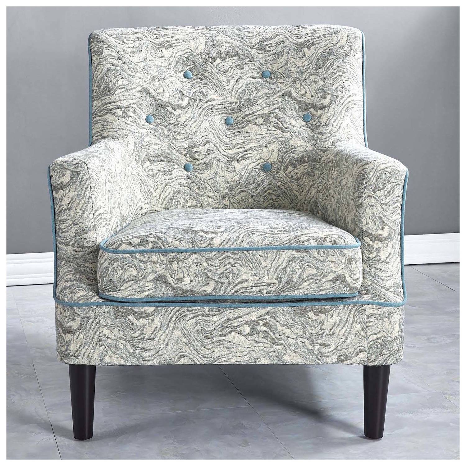 Molly Single Seater Armchair Teal/Beige/Grey Molly Single Seater Armchair Teal/Beige/Grey