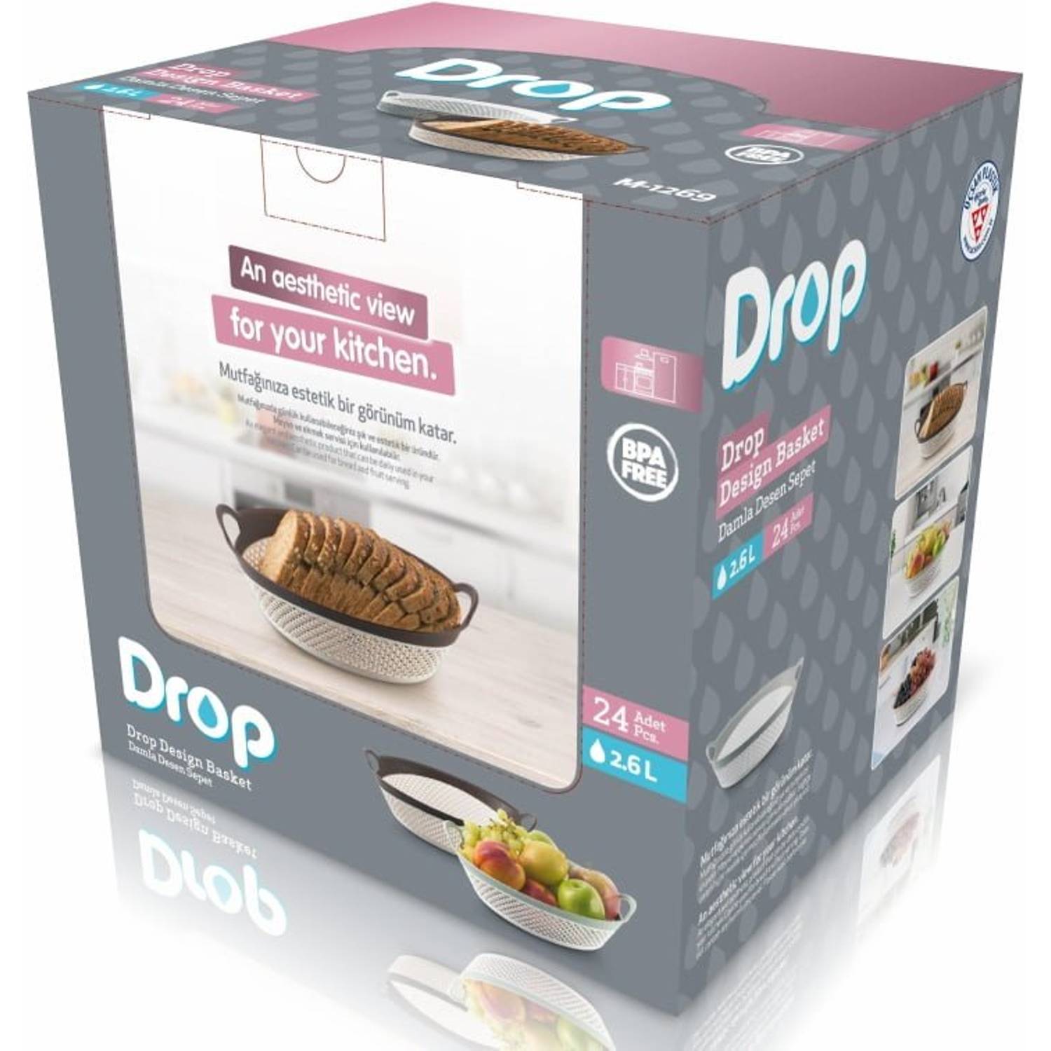 Double Colour Drop Design Basket Double Colour Drop Design Basket