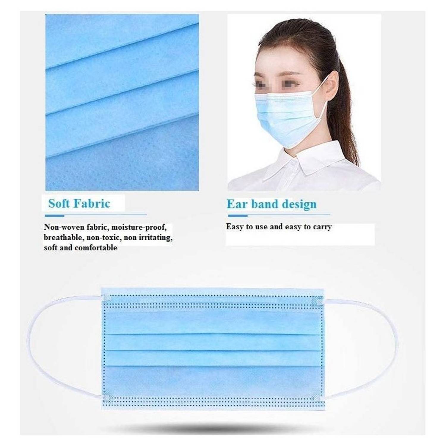 Disposable Protective 3 Layers Premium Face Mask 50 pcs Disposable Protective 3 Layers Premium Face Mask 50 pcs