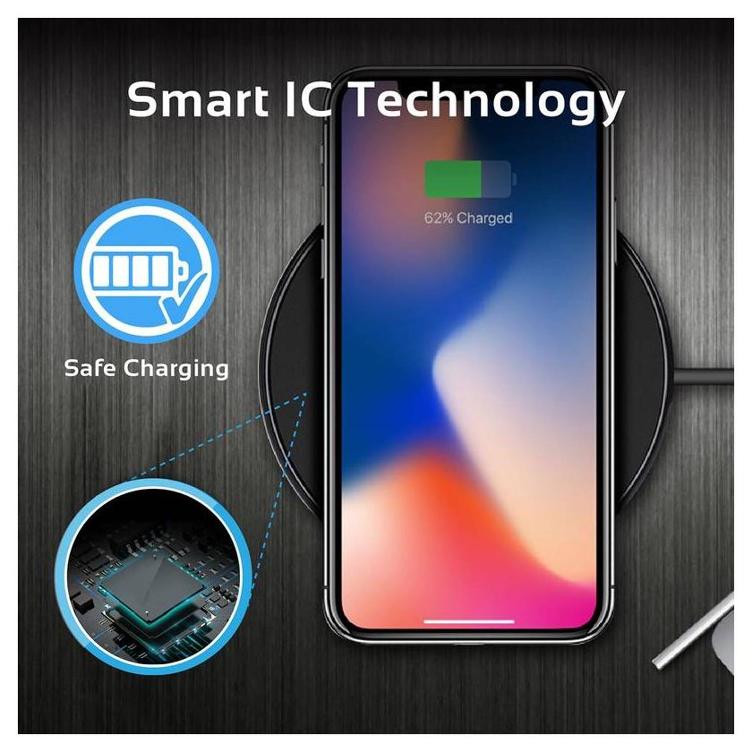 Promate Wireless Charging Dock Black Promate Wireless Charging Dock Black