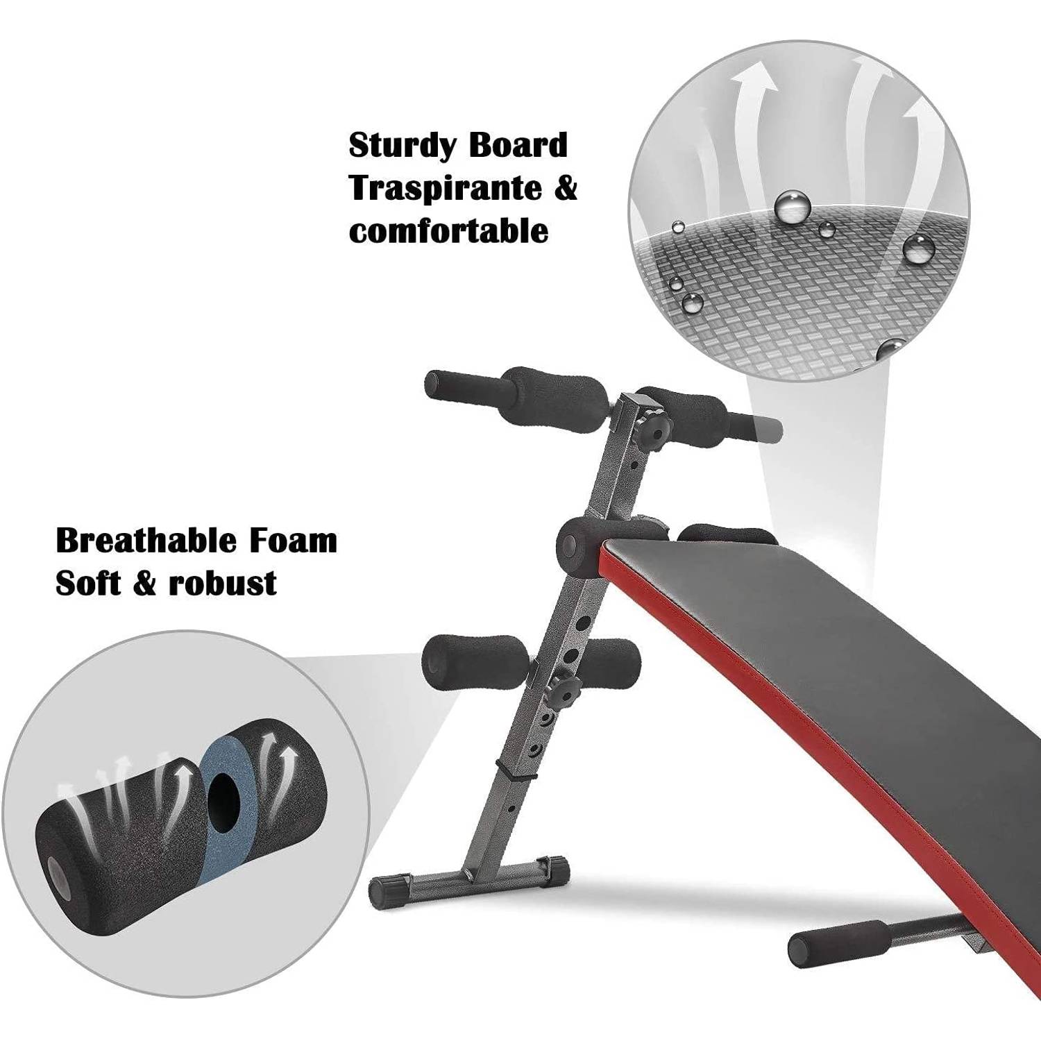 ULTIMAX Sit Up Bench Gym Exercise Decline Adjustable Workout Bench Foldable Fitness Training Ab Crunch Newer Version ULTIMAX Sit Up Bench Gym Exercise Decline Adjustable Workout Bench Foldable Fitness Training Ab Crunch Newer Version