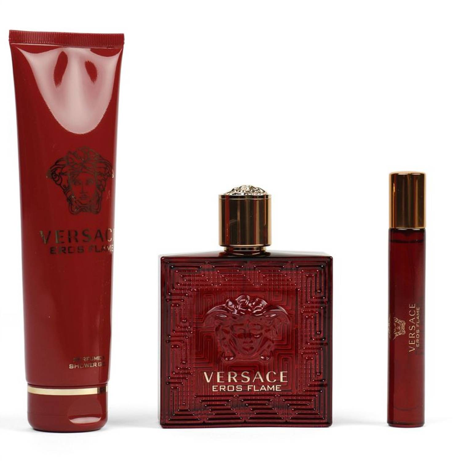 Versace Eros Flame Perfume Gift Set For Men 100ml+150ml+10ml Eau de Parfum Versace Eros Flame Perfume Gift Set For Men 100ml+150ml+10ml Eau de Parfum
