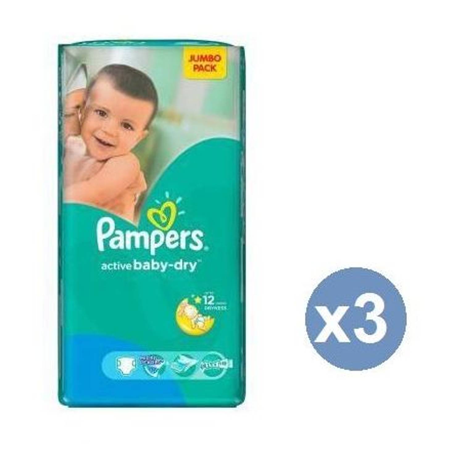 Pampers Active Baby Dry diapers size 5 Jumbo Pack 11-18 kg 52 count Pack of 3 Pampers Active Baby Dry diapers size 5 Jumbo Pack 11-18 kg 52 count Pack of 3