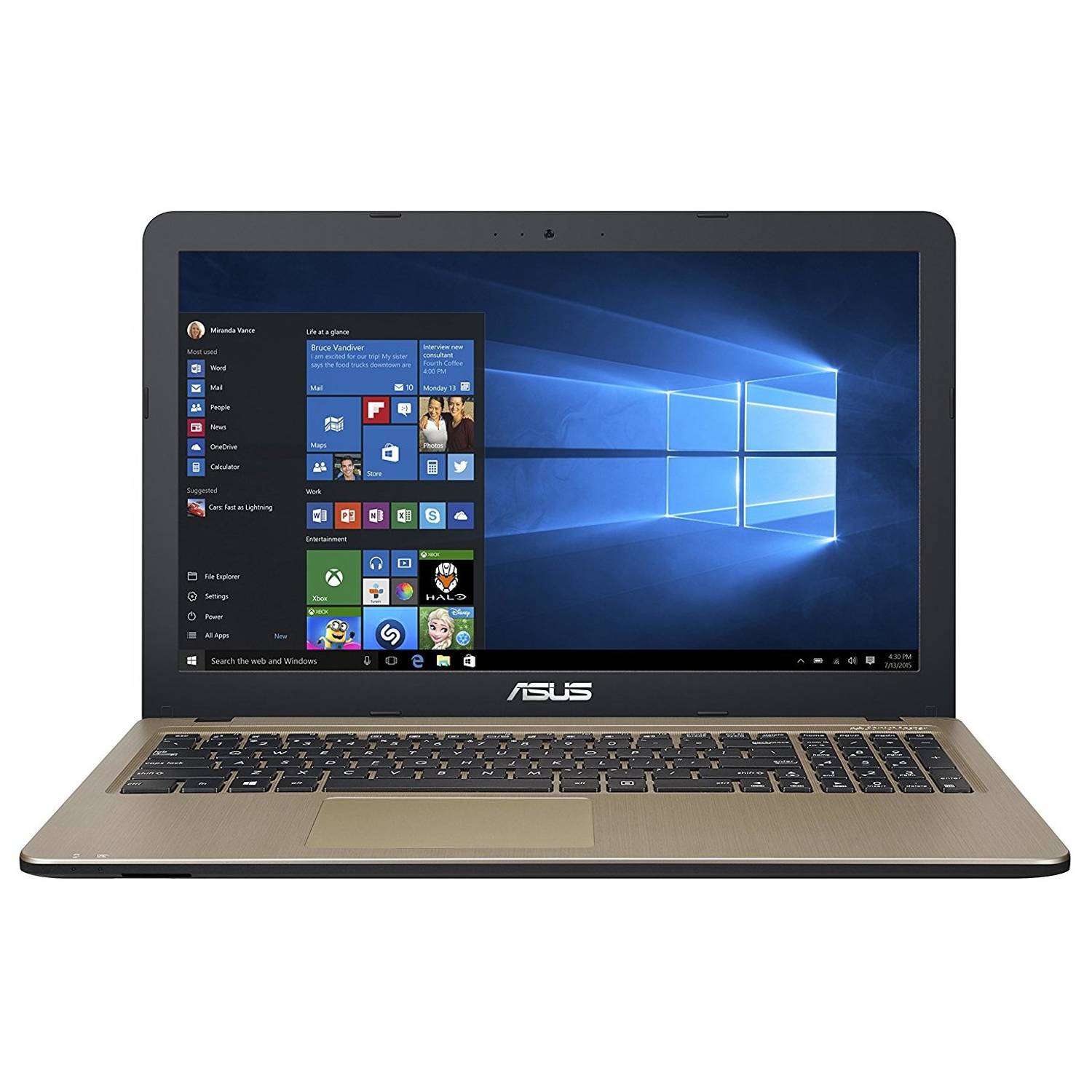Asus VivoBook 15 X540NA-GO034T Laptop - Celeron 1.1GHz 4GB 500GB Shared Win10 15.6inch HD Black Asus VivoBook 15 X540NA-GO034T Laptop - Celeron 1.1GHz 4GB 500GB Shared Win10 15.6inch HD Black