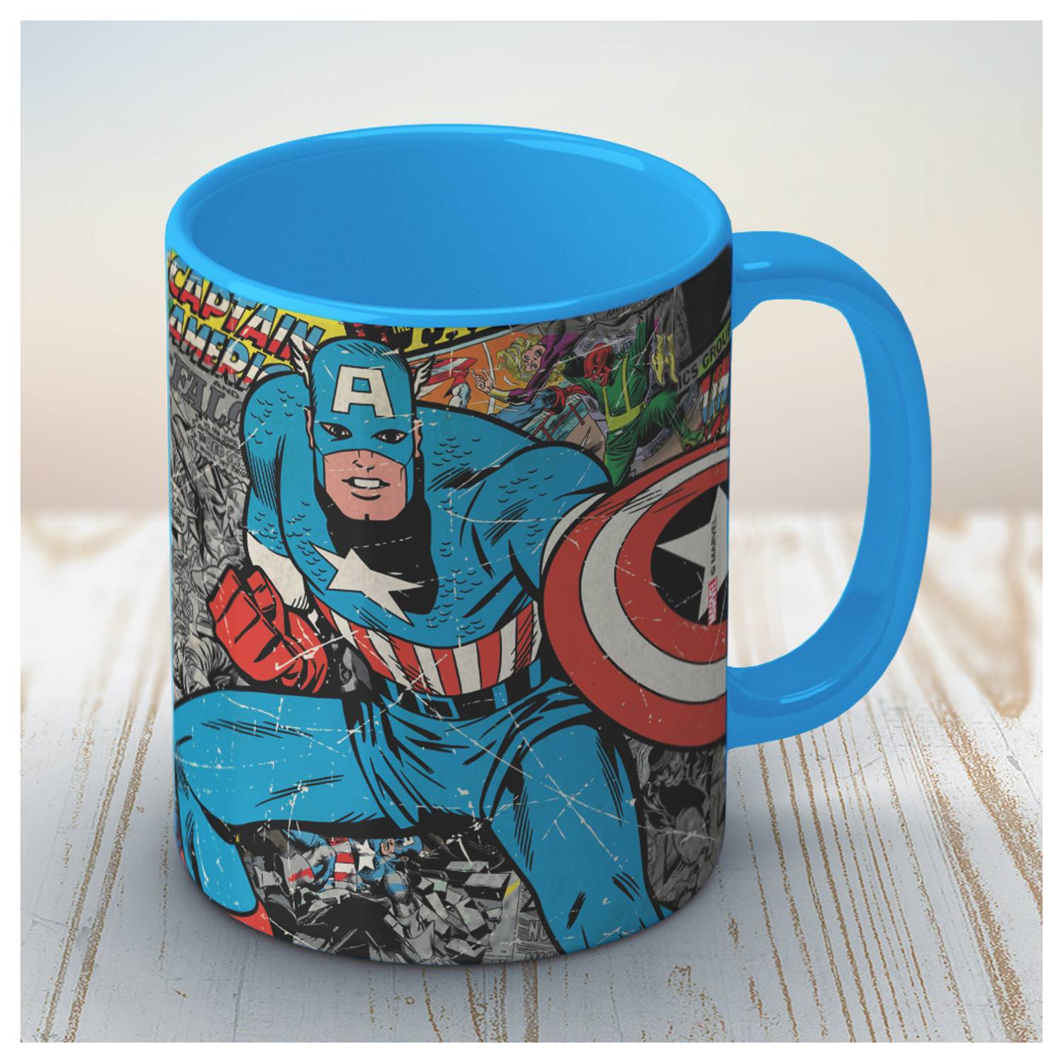 Marvel Comic Captain America Coffee Mug by Wackylicious Marvel Comic Captain America Coffee Mug by Wackylicious