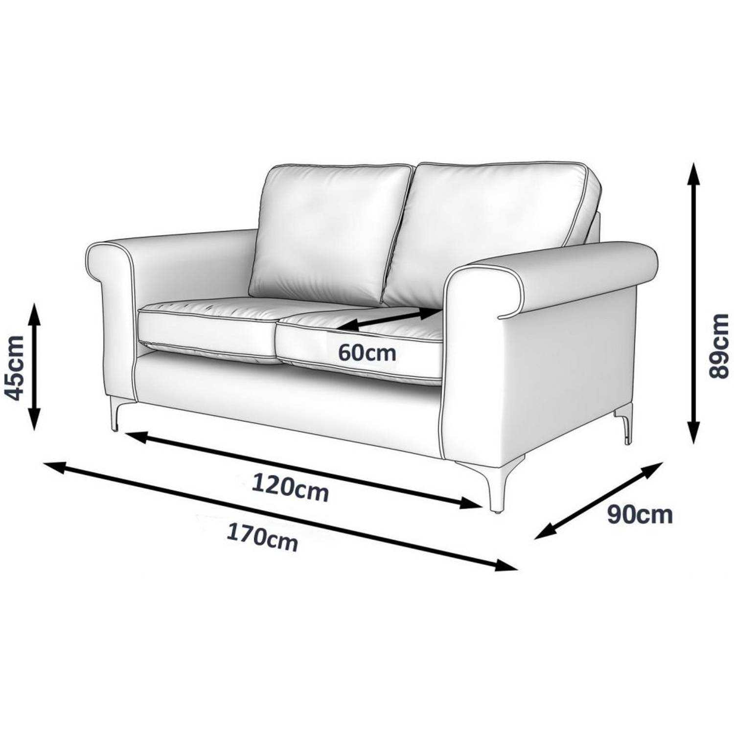 Galaxy Design Aries 2 Seater Sofa Blue Galaxy Design Aries 2 Seater Sofa Blue
