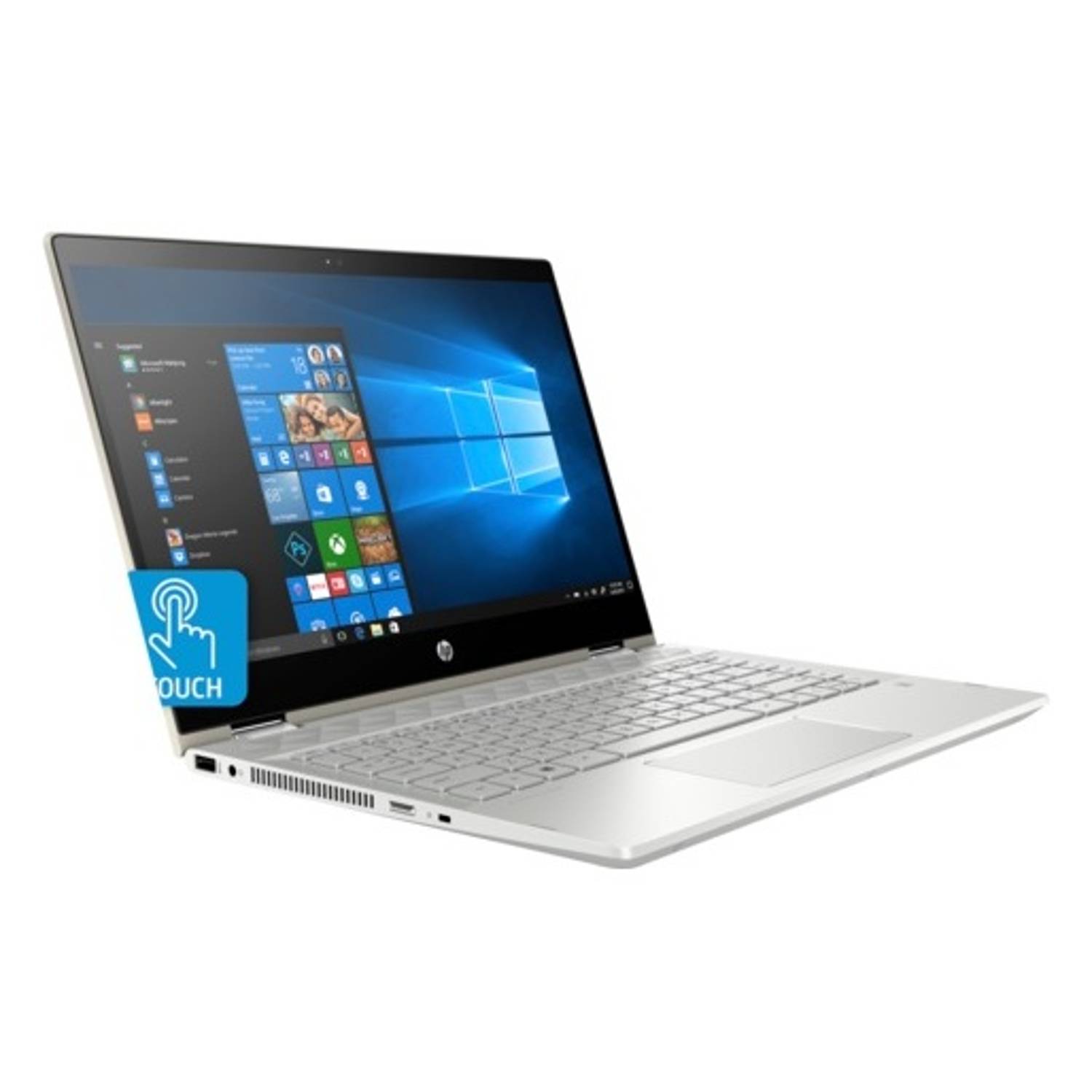 HP Pavilion x360 14-CD1004NE Convertible Touch Laptop - Core i5 1.6GHz 8GB 1TB+128GB 2GB Win10 14inch FHD Pale Gold HP Pavilion x360 14-CD1004NE Convertible Touch Laptop - Core i5 1.6GHz 8GB 1TB+128GB 2GB Win10 14inch FHD Pale Gold