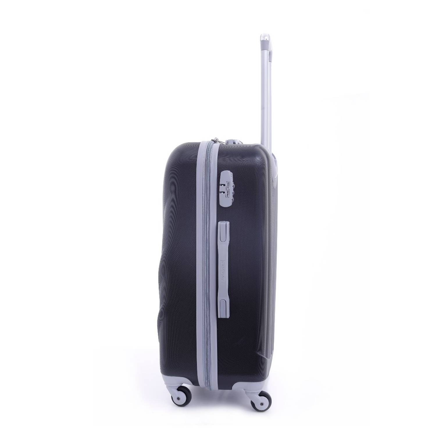 Para John ABS Luggage Travel Trolley With 4 Wheels 3pcs Set Black Para John ABS Luggage Travel Trolley With 4 Wheels 3pcs Set Black