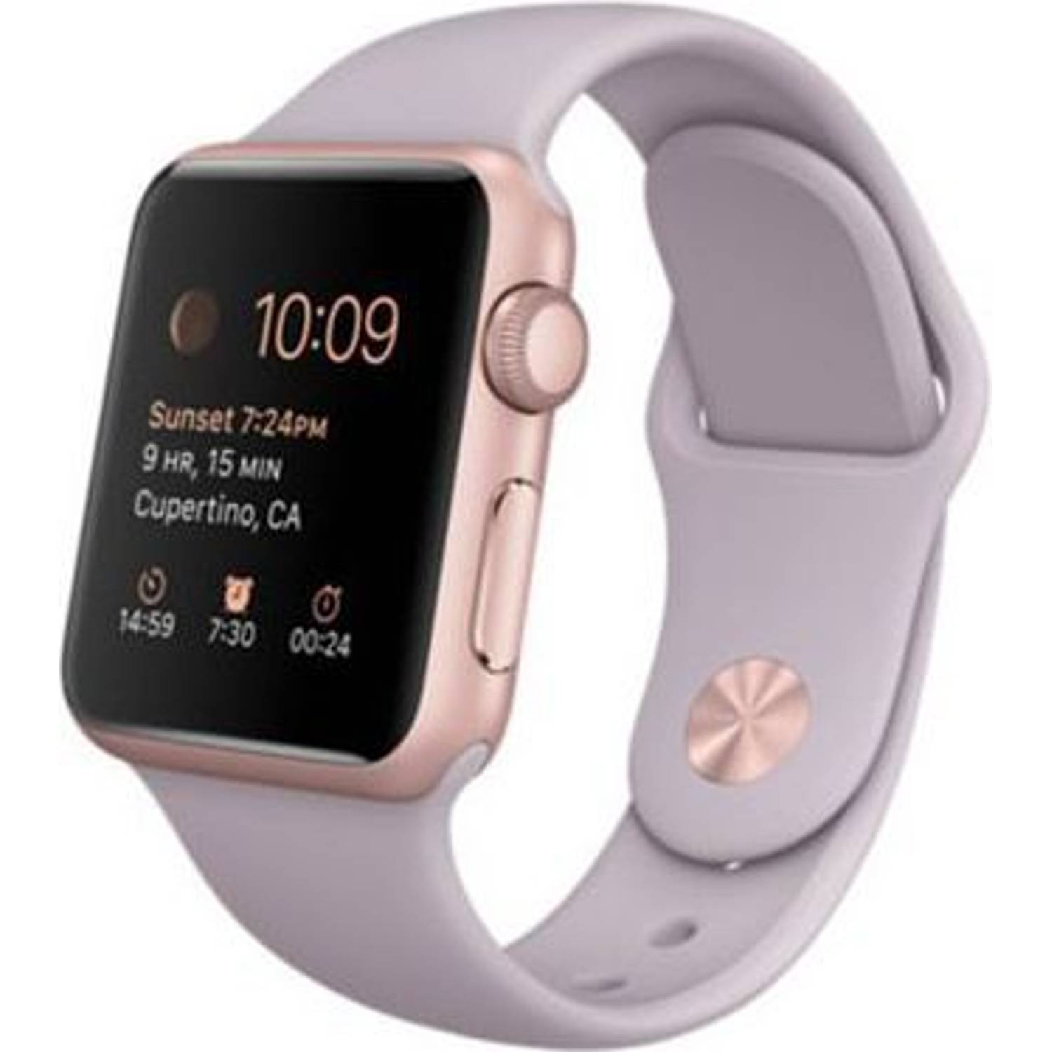 Apple Watch Sport - 38mm Rose Gold Aluminium Case with Lavender Sport Band Apple Watch Sport - 38mm Rose Gold Aluminium Case with Lavender Sport Band
