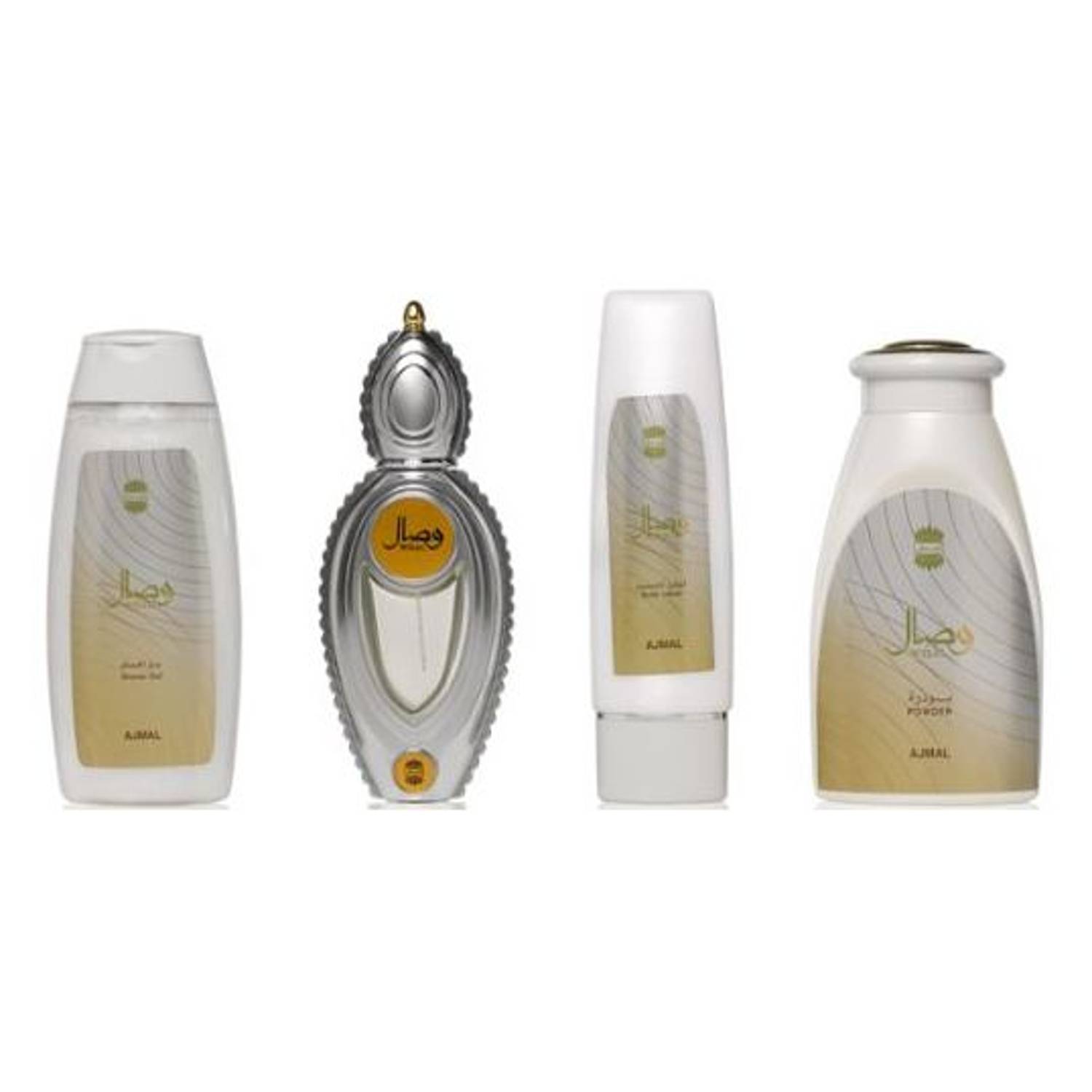 Ajmal Wisal Gift Set For Unisex (Wisal 200ml Shower Gel + Wisal 100ml Body Lotion + Wisal 200g Powder + Wisal Spray 50ml EDP) Ajmal Wisal Gift Set For Unisex (Wisal 200ml Shower Gel + Wisal 100ml Body Lotion + Wisal 200g Powder + Wisal Spray 50ml EDP)