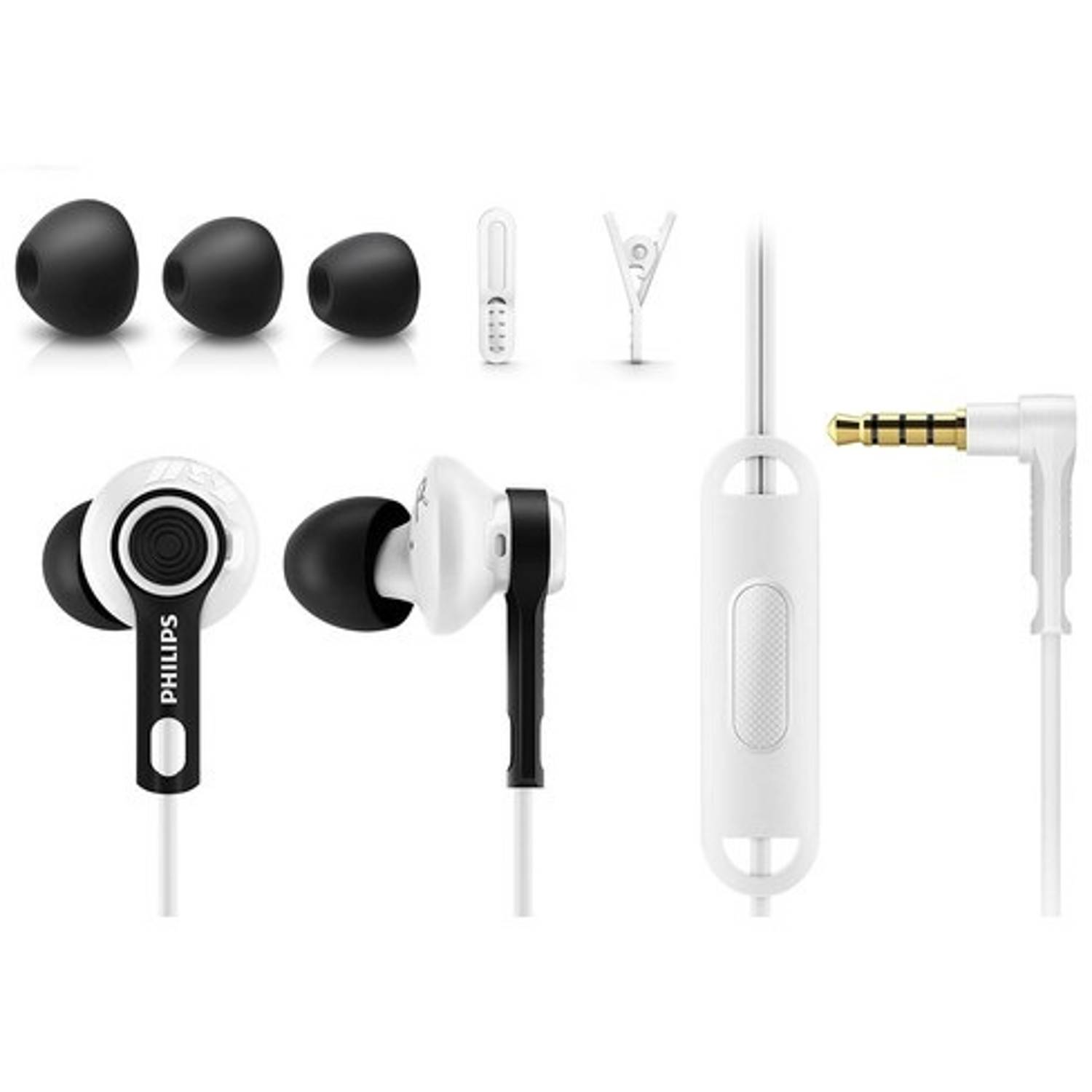 Philips SHQ2305WS00 Action Fit Sports Headphone W/ Mic Black Philips SHQ2305WS00 Action Fit Sports Headphone W/ Mic Black