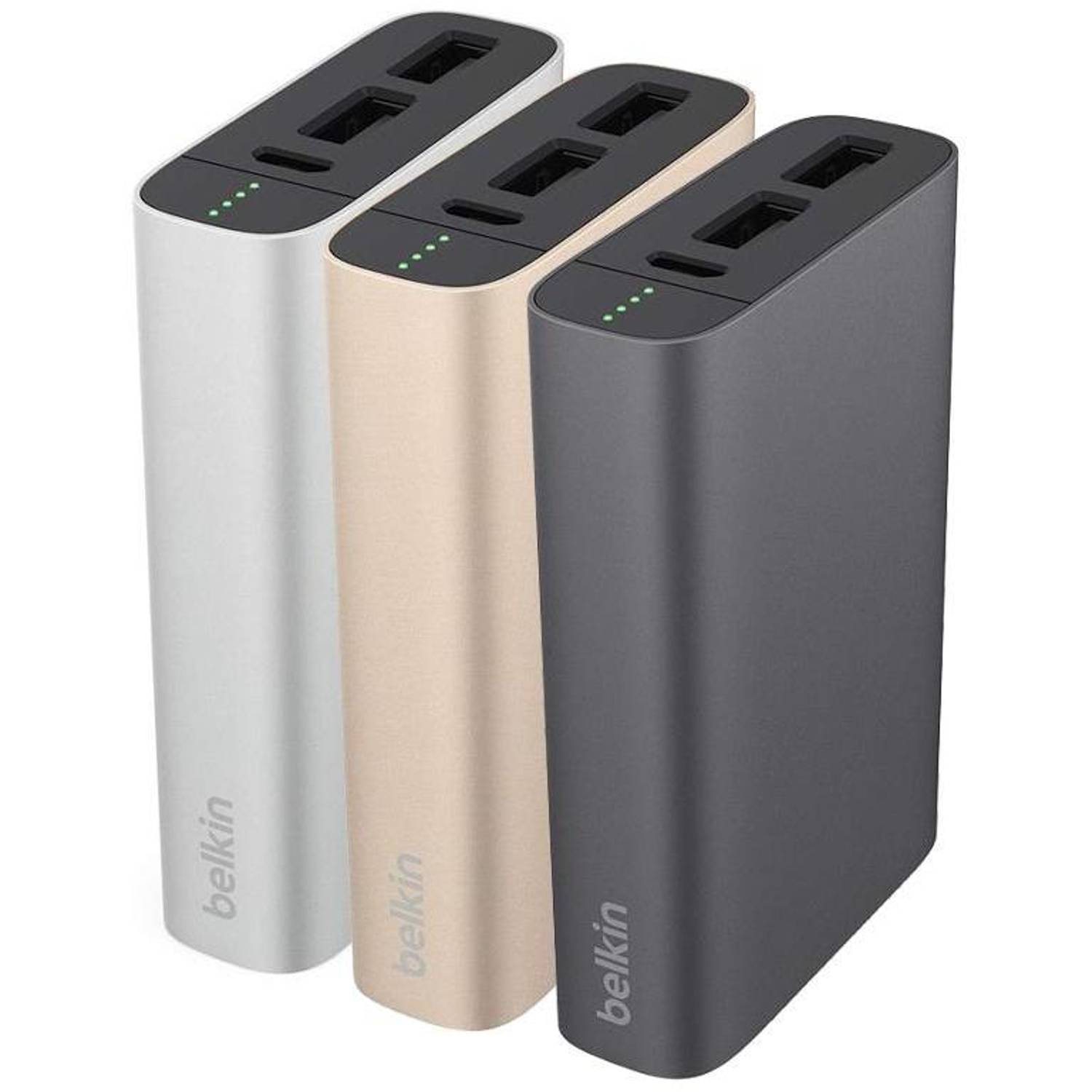 Belkin F8M989BTGRY Mixit Metallic Power Pack 6600mAh Grey Belkin F8M989BTGRY Mixit Metallic Power Pack 6600mAh Grey