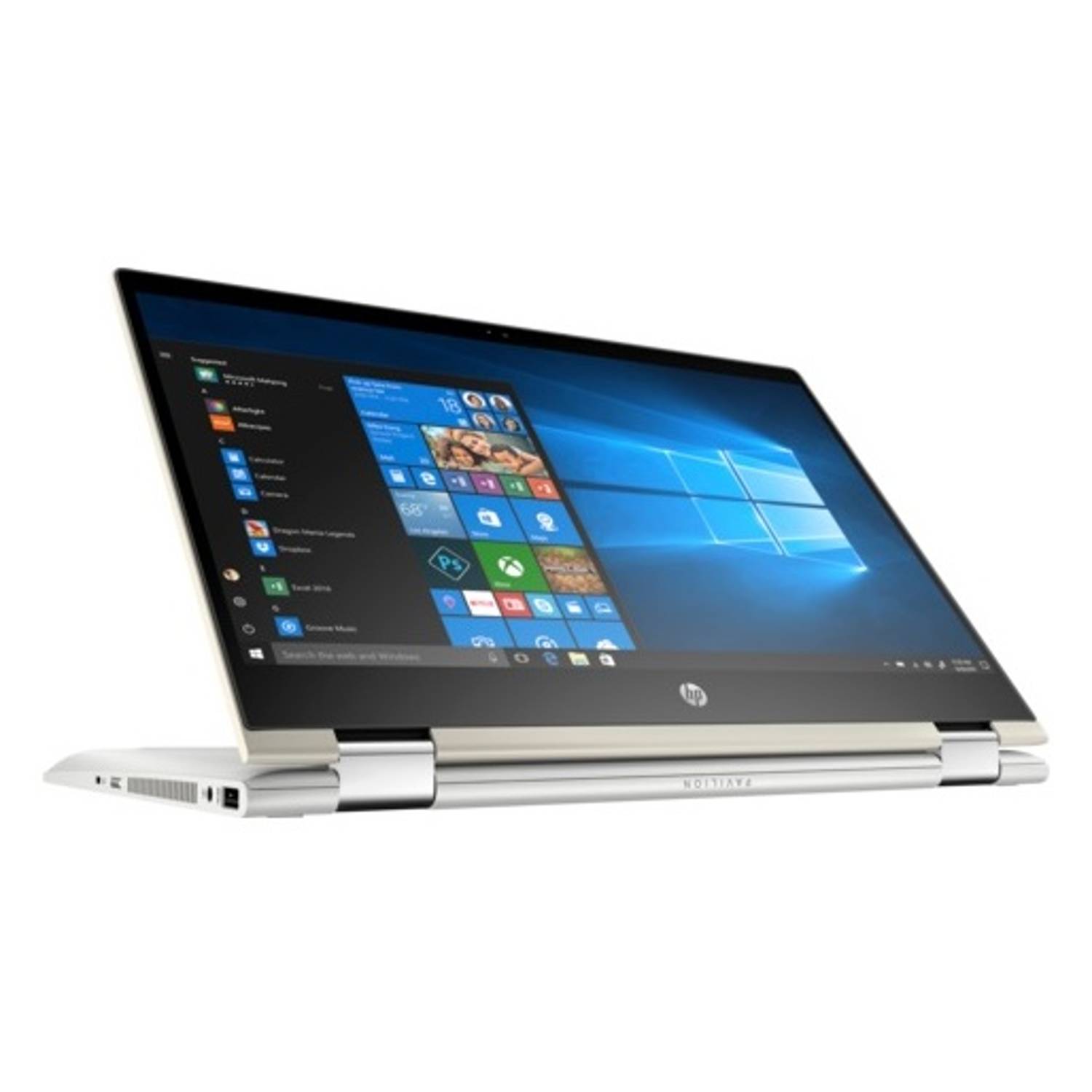 HP Pavilion x360 14-CD1004NE Convertible Touch Laptop - Core i5 1.6GHz 8GB 1TB+128GB 2GB Win10 14inch FHD Pale Gold HP Pavilion x360 14-CD1004NE Convertible Touch Laptop - Core i5 1.6GHz 8GB 1TB+128GB 2GB Win10 14inch FHD Pale Gold