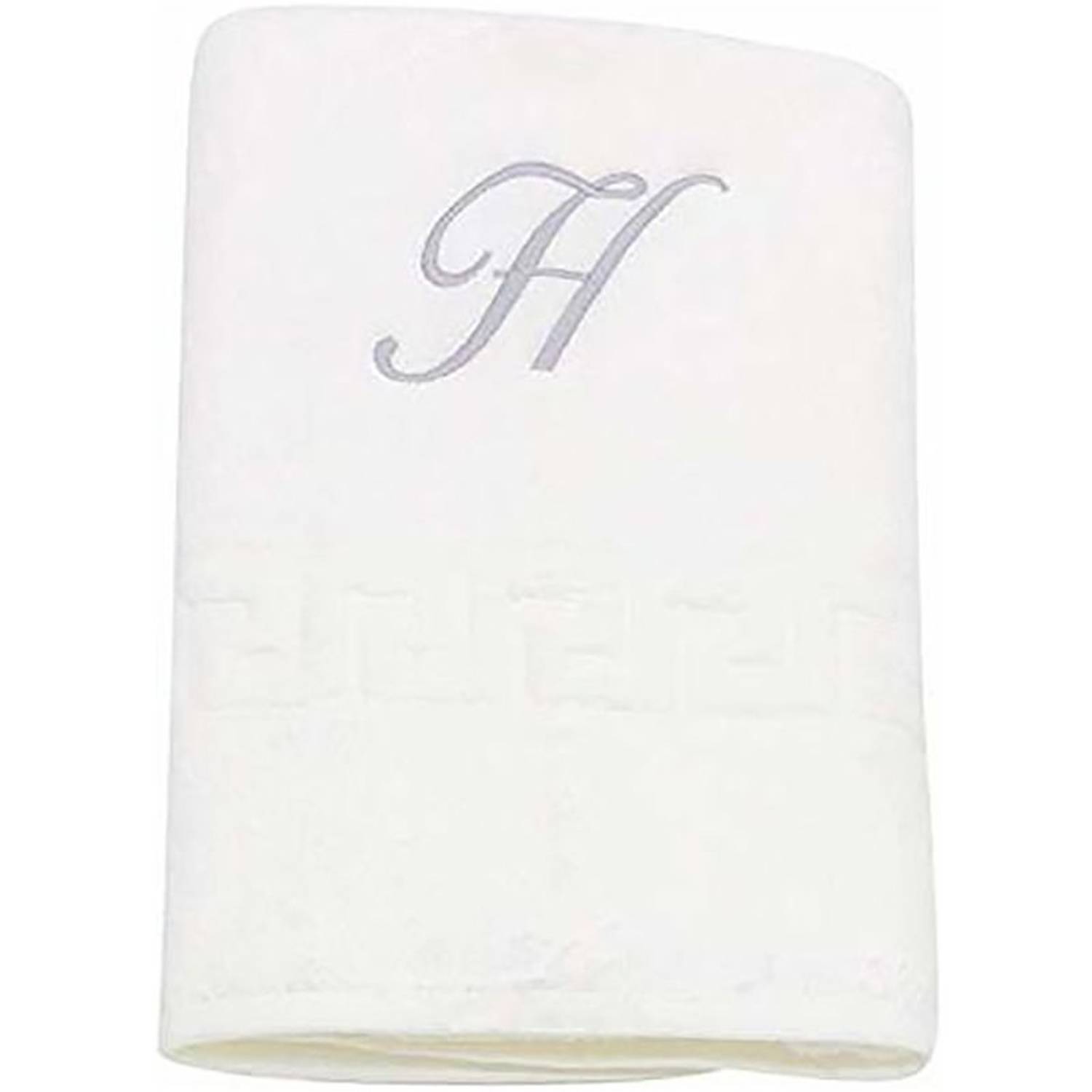 Personalized For You Cotton White H Embroidery Bath Towel 70*140 cm Personalized For You Cotton White H Embroidery Bath Towel 70*140 cm
