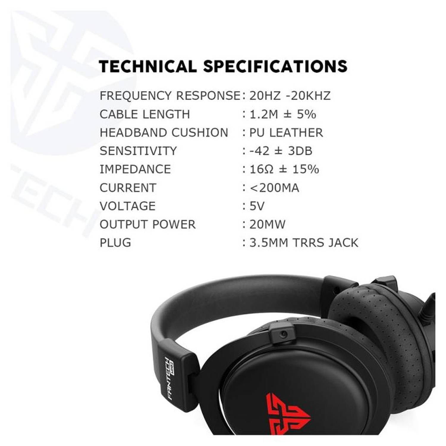 Fantech ECHO MH82 Gaming Headset Black Fantech ECHO MH82 Gaming Headset Black