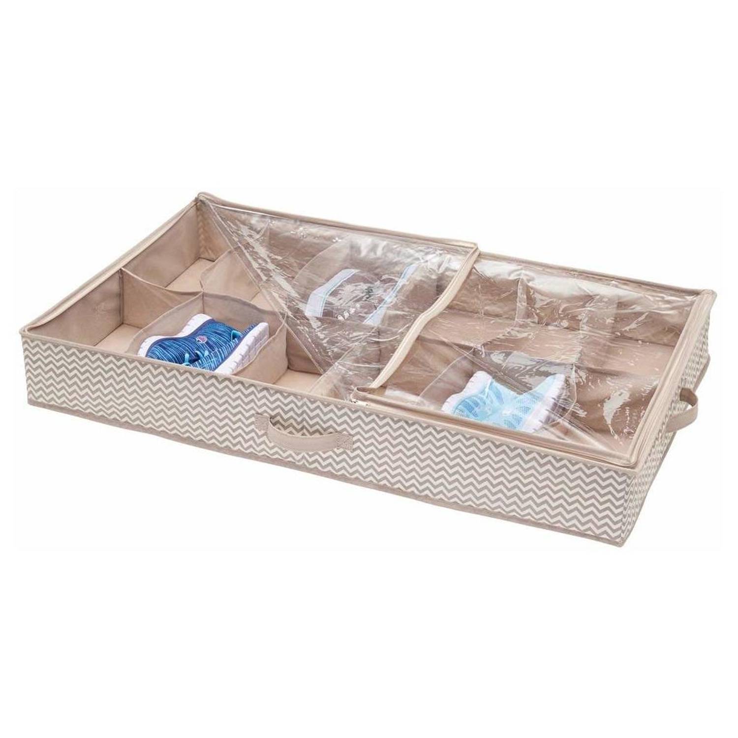 InterDesign Aldo Non-Woven Fabric Under Bed Shoe Storage Organizer - 12 Compartments – Linen ID05302ES InterDesign Aldo Non-Woven Fabric Under Bed Shoe Storage Organizer - 12 Compartments – Linen ID05302ES