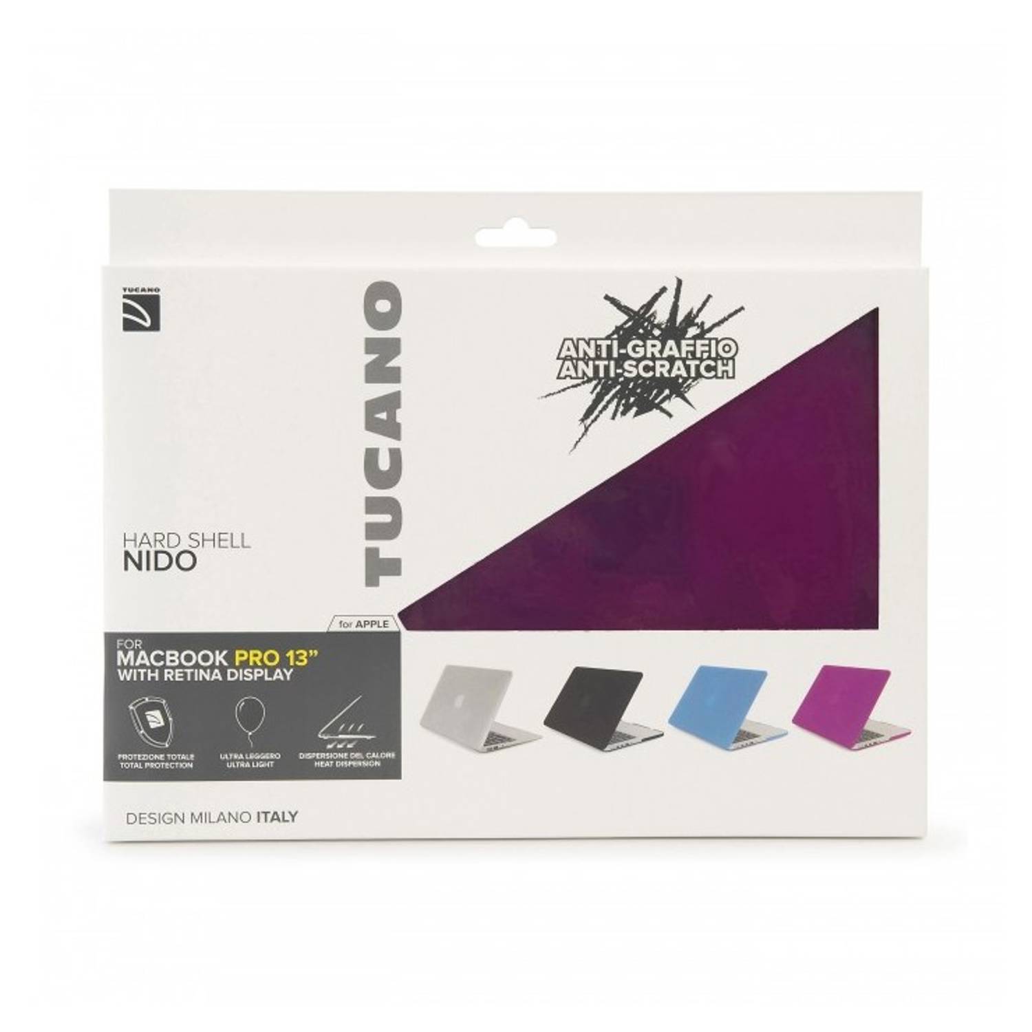 Tucano Nido Hard Shell Case Pink For Apple Macbook Pro Retina 13inch HSNI-MBR13-PP Tucano Nido Hard Shell Case Pink For Apple Macbook Pro Retina 13inch HSNI-MBR13-PP