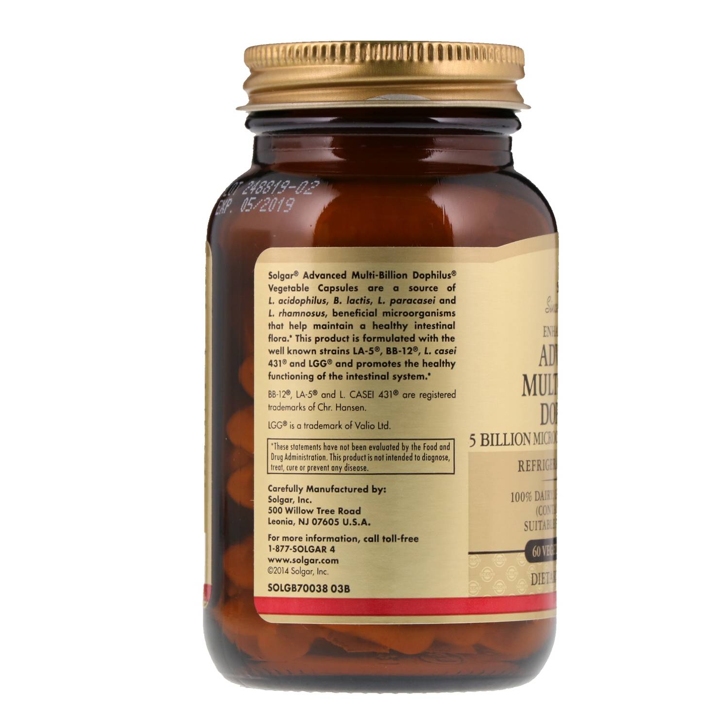 Solgar Advanced Acidophilus Plus 60 Vegetable Capsules Solgar Advanced Acidophilus Plus 60 Vegetable Capsules