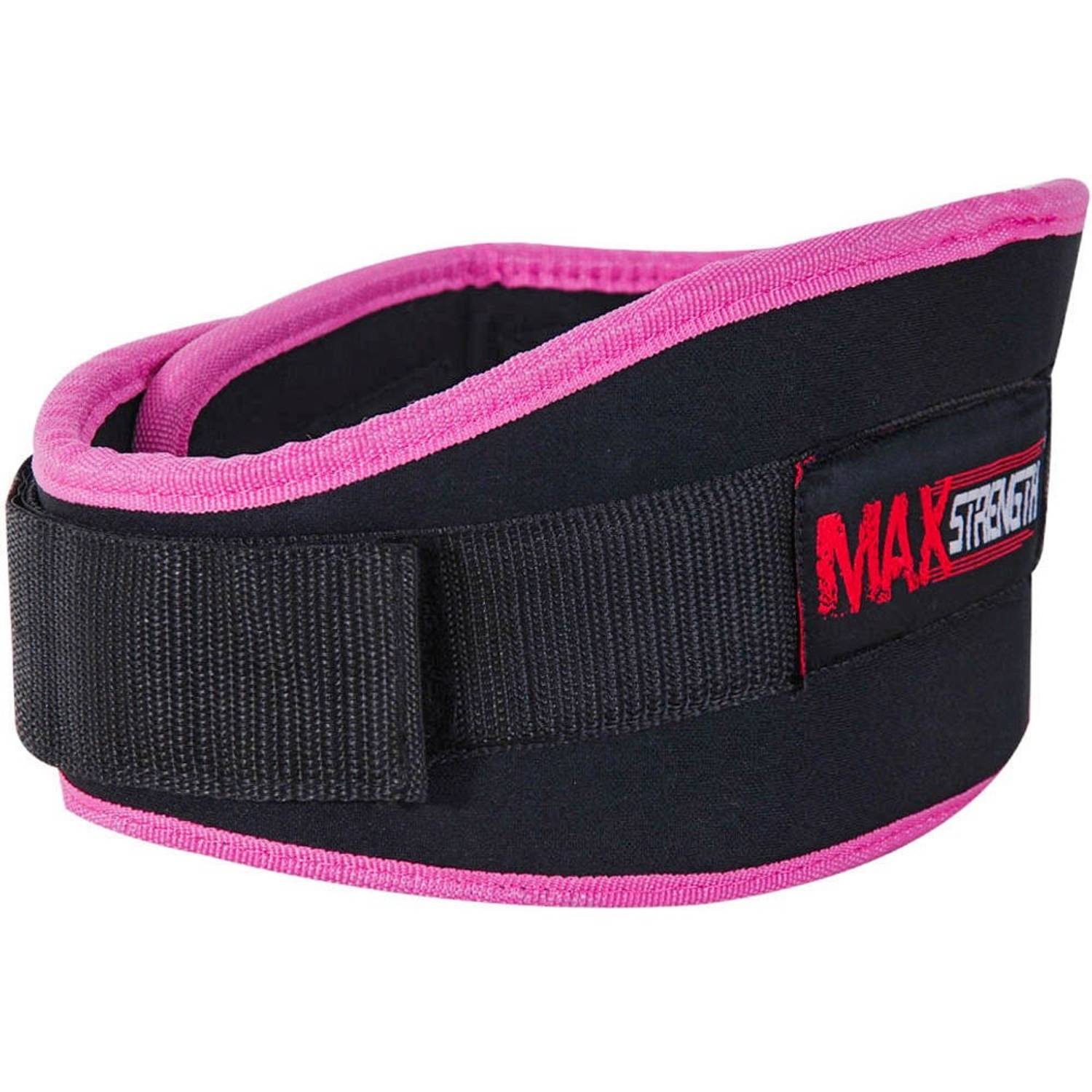 Max Strength Womens Weight Lifting Fitness Gym Belt Pink/Black Max Strength Womens Weight Lifting Fitness Gym Belt Pink/Black
