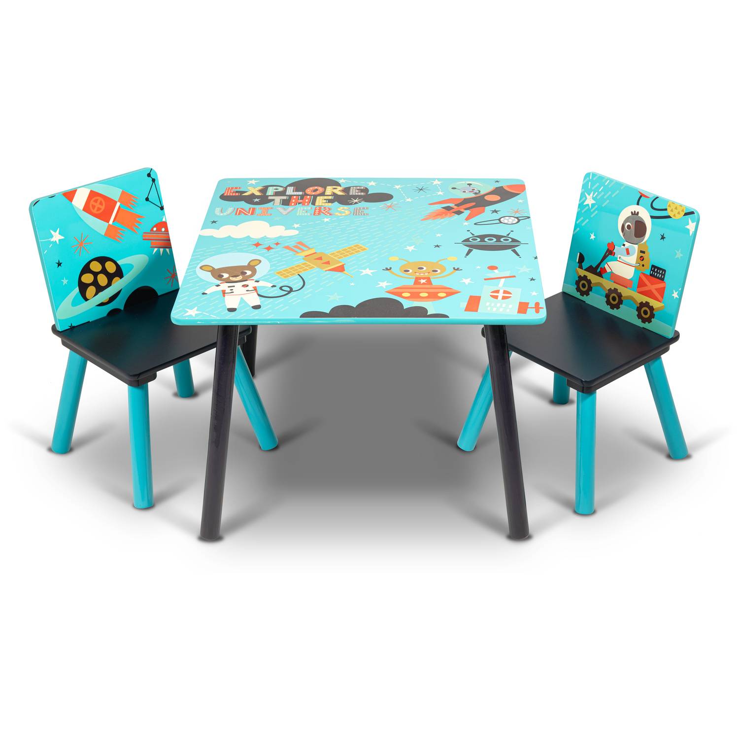 Little Explorer Kids Table & Chair Set Blue Little Explorer Kids Table & Chair Set Blue