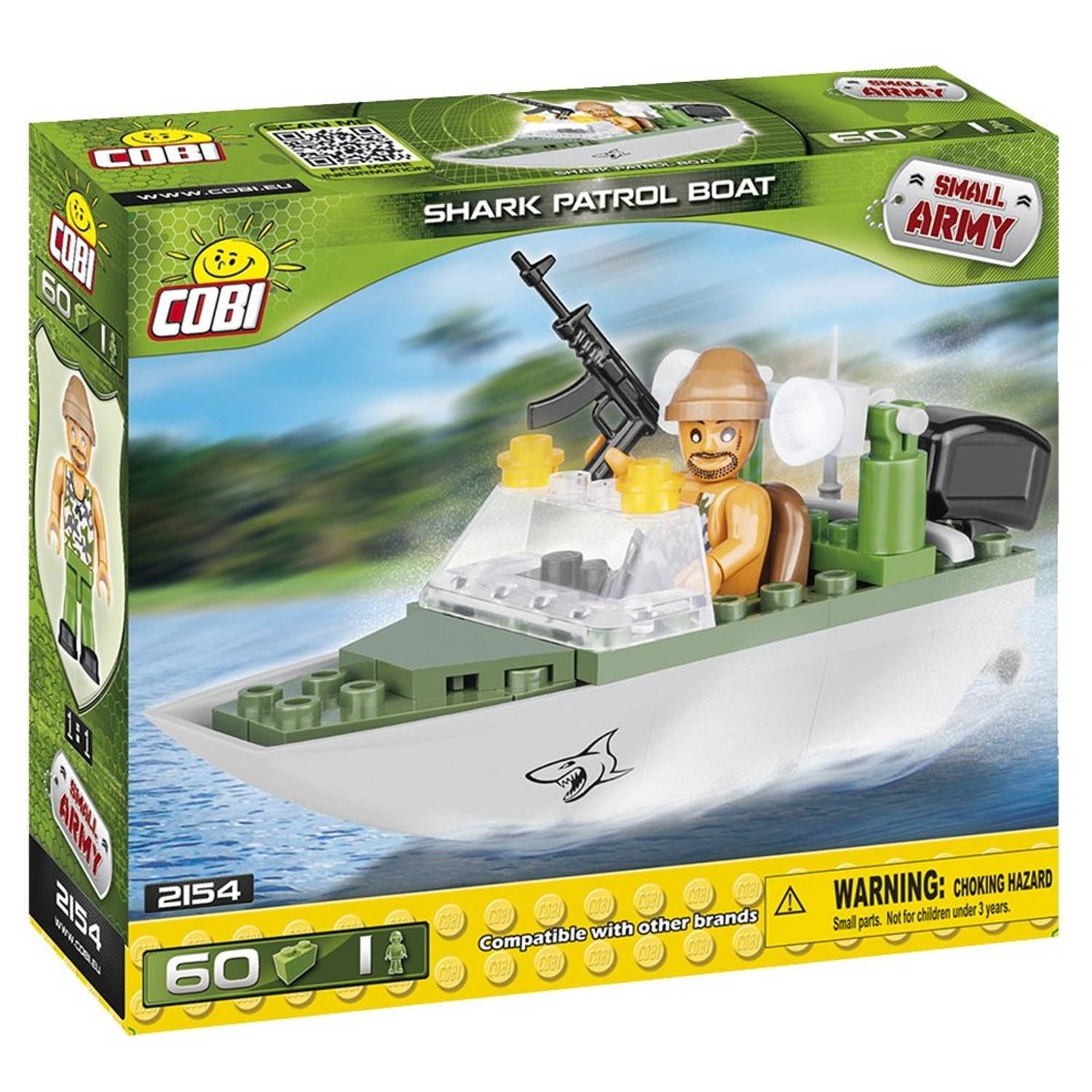 Cobi 60pcs Small Army Shark Patrol Boat Cobi 60pcs Small Army Shark Patrol Boat