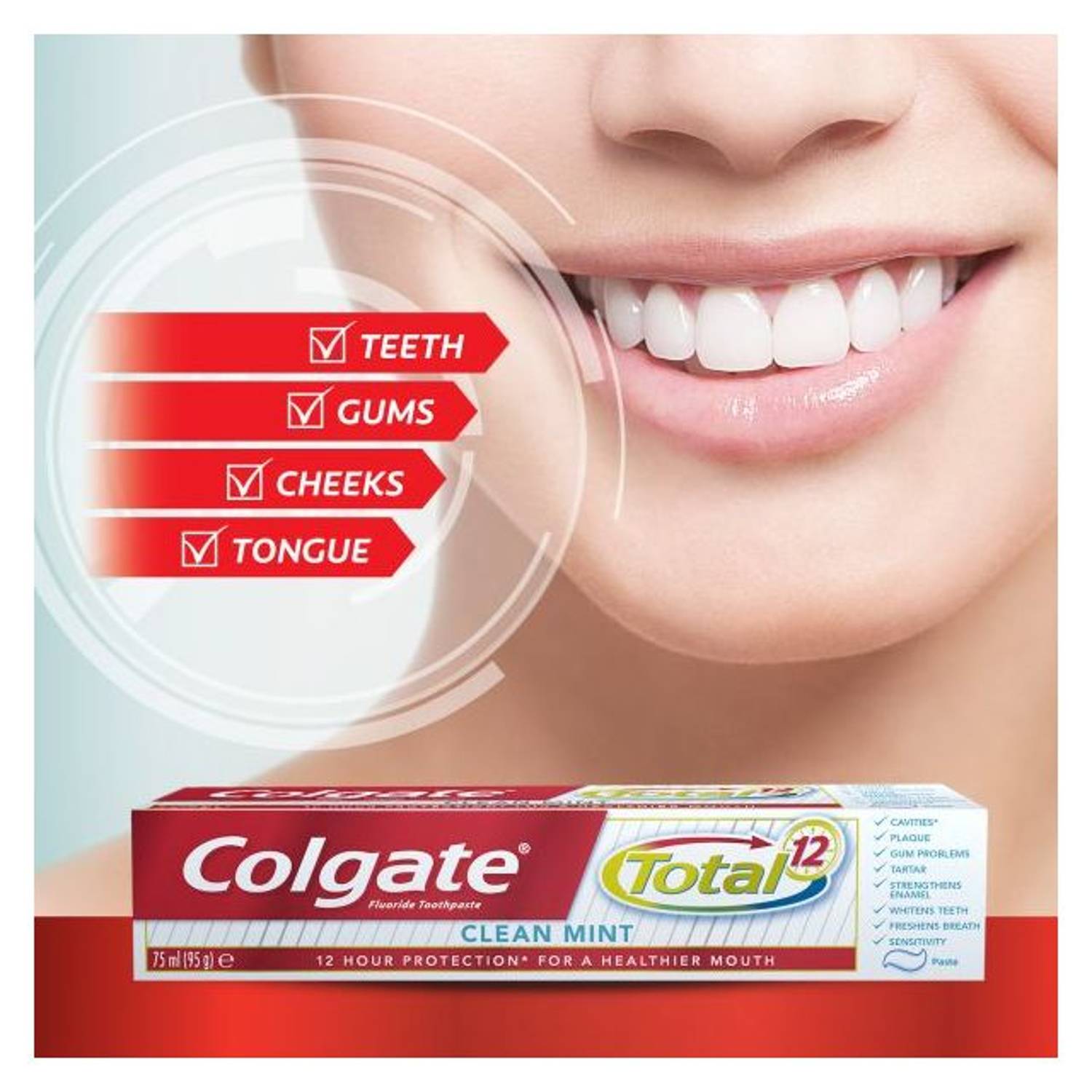 Colgate Total Clean Mint Toothpaste 75 ml Pack Of 4 Colgate Total Clean Mint Toothpaste 75 ml Pack Of 4