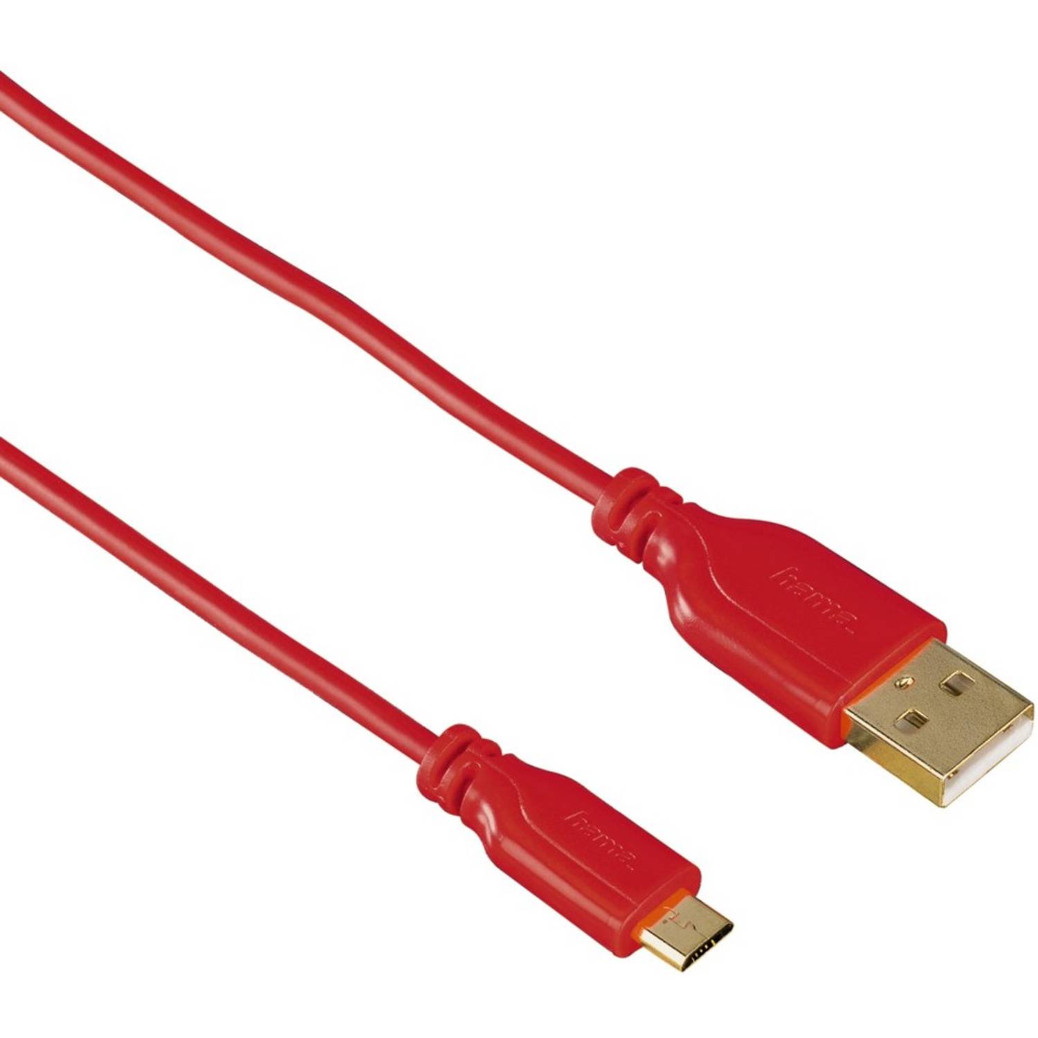 Hama 135703 Flexi-Slim Micro USB Cable 0.75m Red Hama 135703 Flexi-Slim Micro USB Cable 0.75m Red