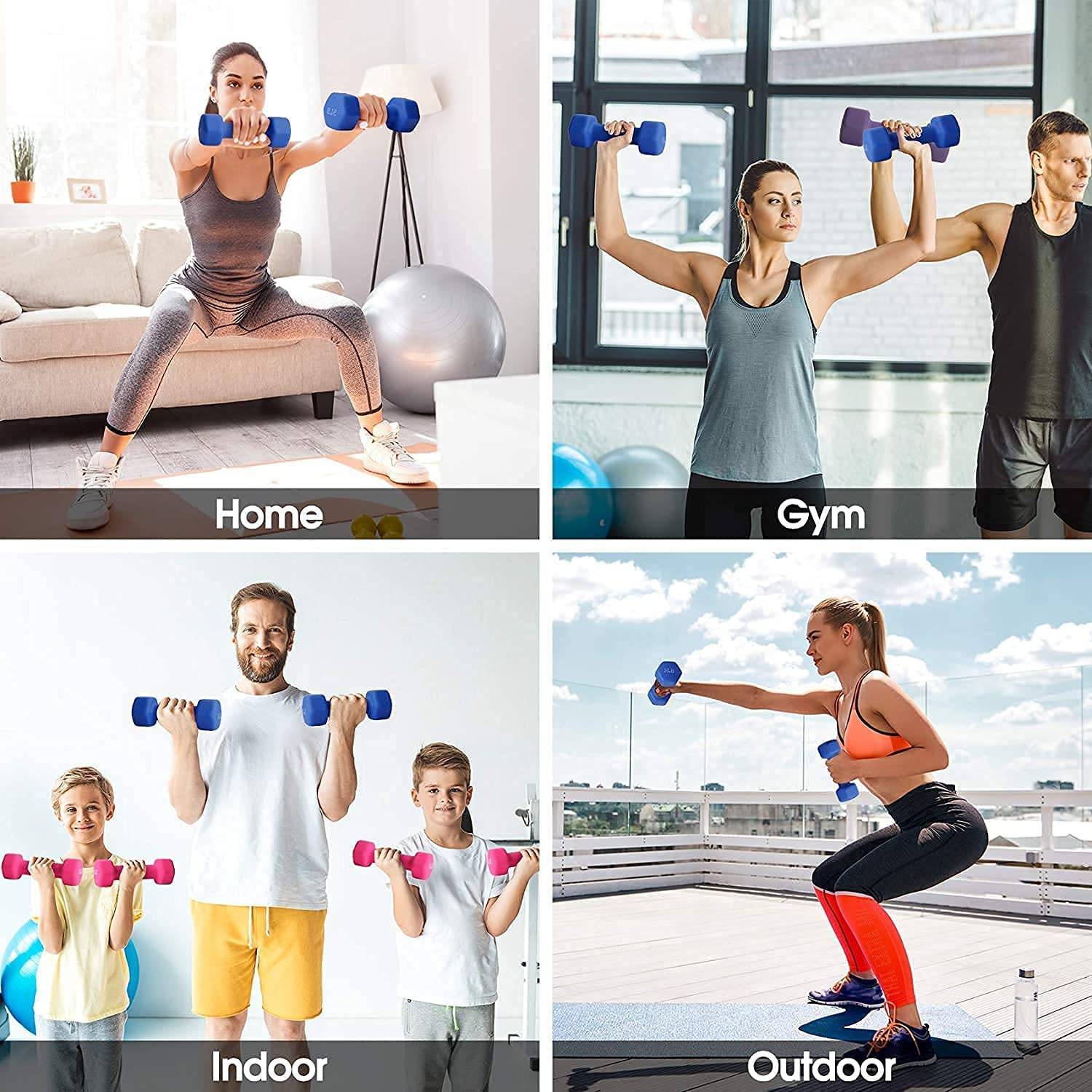 ULTIMAX - Deluxe Vinyl Dumbbell Hand Weight Set, Non-Slip, Hexagon Shape Neoprene Dipping Dumbbells Set, Assorted Colors for home gym - 2KG x 2 ULTIMAX - Deluxe Vinyl Dumbbell Hand Weight Set, Non-Slip, Hexagon Shape Neoprene Dipping Dumbbells Set, Assorted Colors for home gym - 2KG x 2