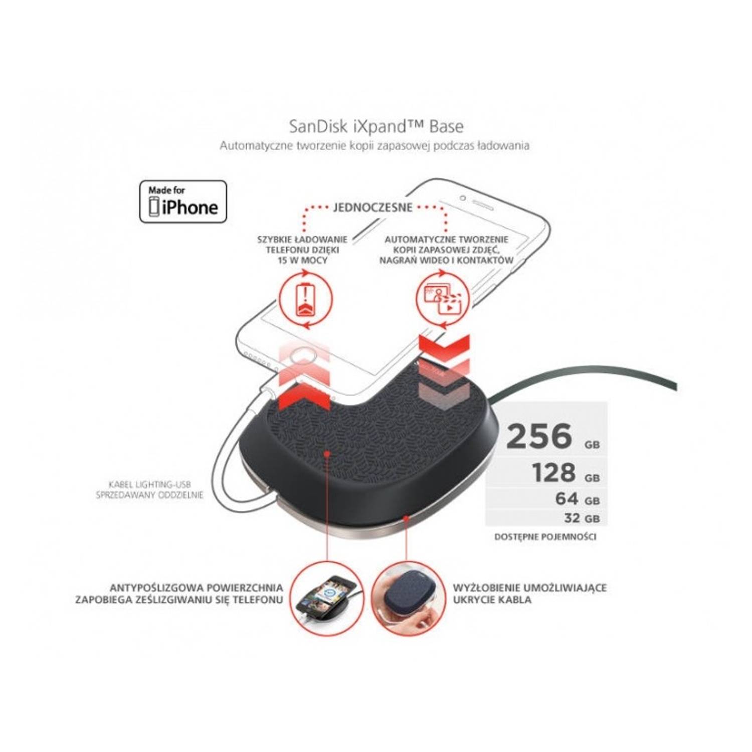 Sandisk iXpand Base Drive 128GB SDIB20N128GGN9KE Sandisk iXpand Base Drive 128GB SDIB20N128GGN9KE