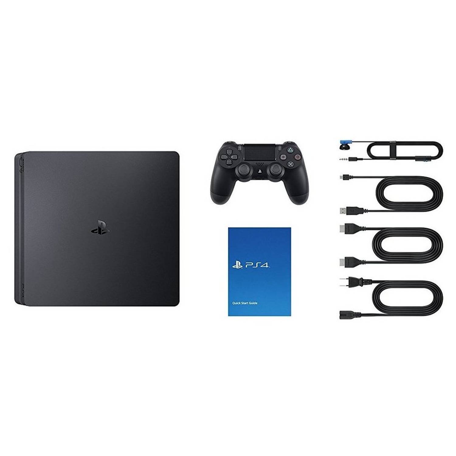 Sony PS4 Slim Gaming Console 500GB Jet Black + Gran Turismo The Real Driving Simulator Sport Game + Uncharted 4 A Thiefs End Game + Horizon Zero Dawn Complete Edition Game + 3 Months Playstation Plus Members Sony PS4 Slim Gaming Console 500GB Jet Black + Gran Turismo The Real Driving Simulator Sport Game + Uncharted 4 A Thiefs End Game + Horizon Zero Dawn Complete Edition Game + 3 Months Playstation Plus Members