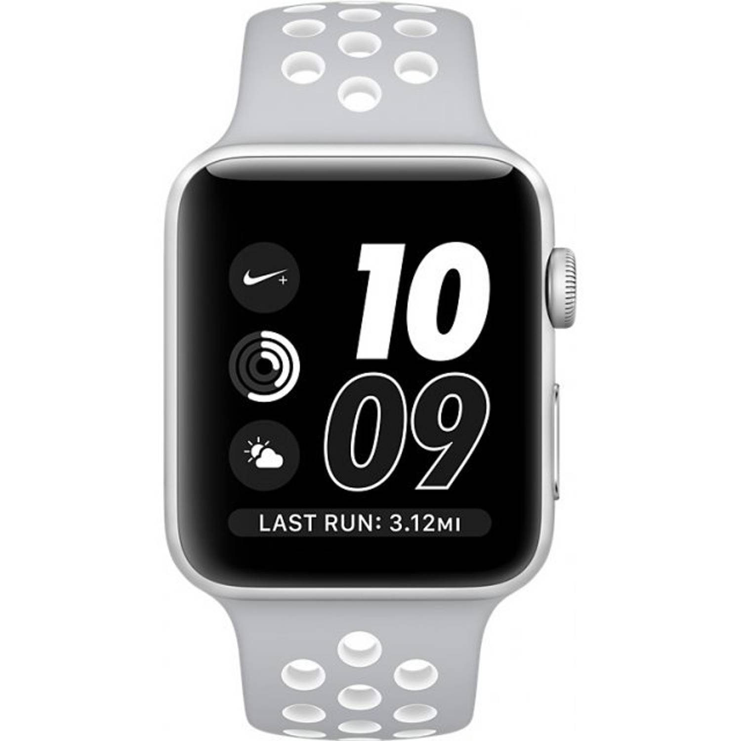 Apple Watch Nike+ - 38mm Silver Aluminium Case with Flat Silver/White Nike Sport Band Apple Watch Nike+ - 38mm Silver Aluminium Case with Flat Silver/White Nike Sport Band