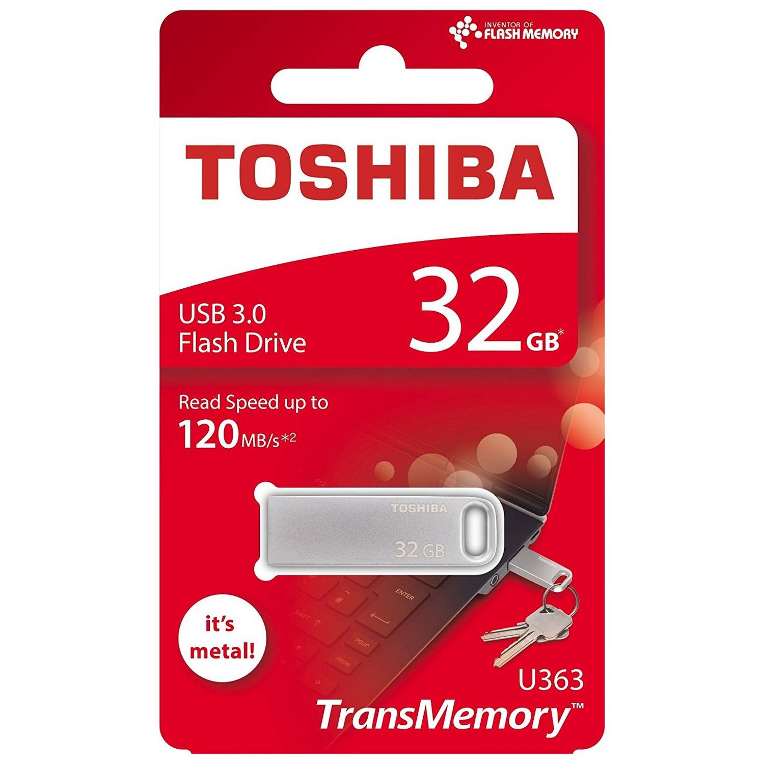 Toshiba TransMemory U363 Metal Body Design USB 3.0 Flash Drive 32GB Toshiba TransMemory U363 Metal Body Design USB 3.0 Flash Drive 32GB