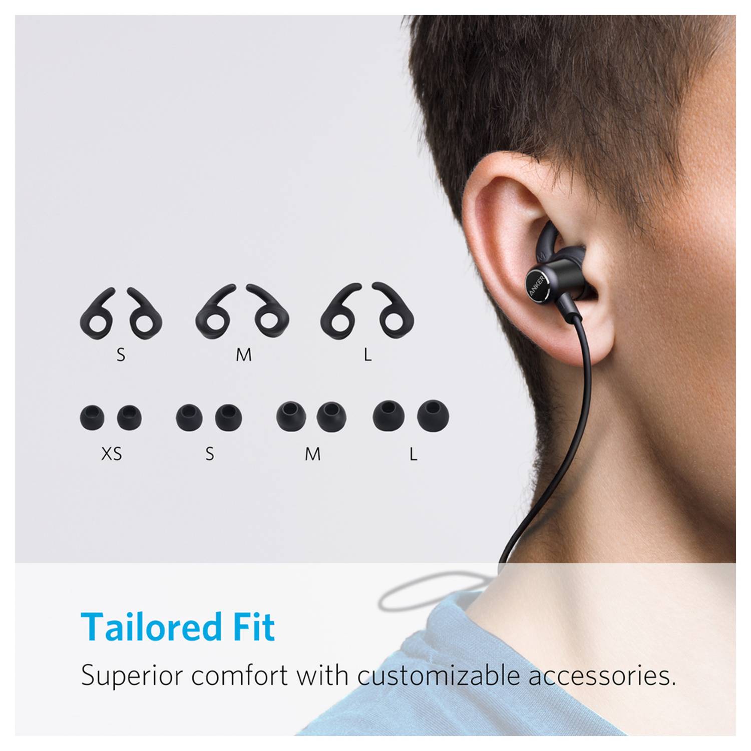 أنكير سماعة رأس بلوتوث أسود أنكير سماعة رأس بلوتوث أسود