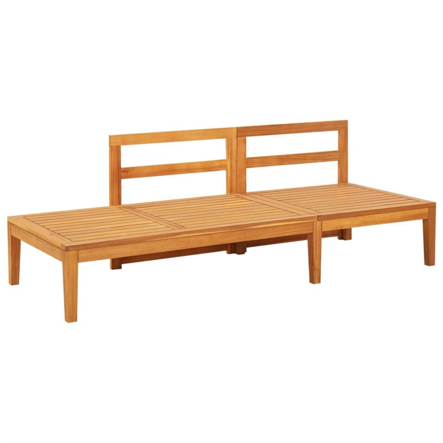 vidaXL Garden Bench with Table Cream White Cushions Solid Acacia Wood vidaXL Garden Bench with Table Cream White Cushions Solid Acacia Wood