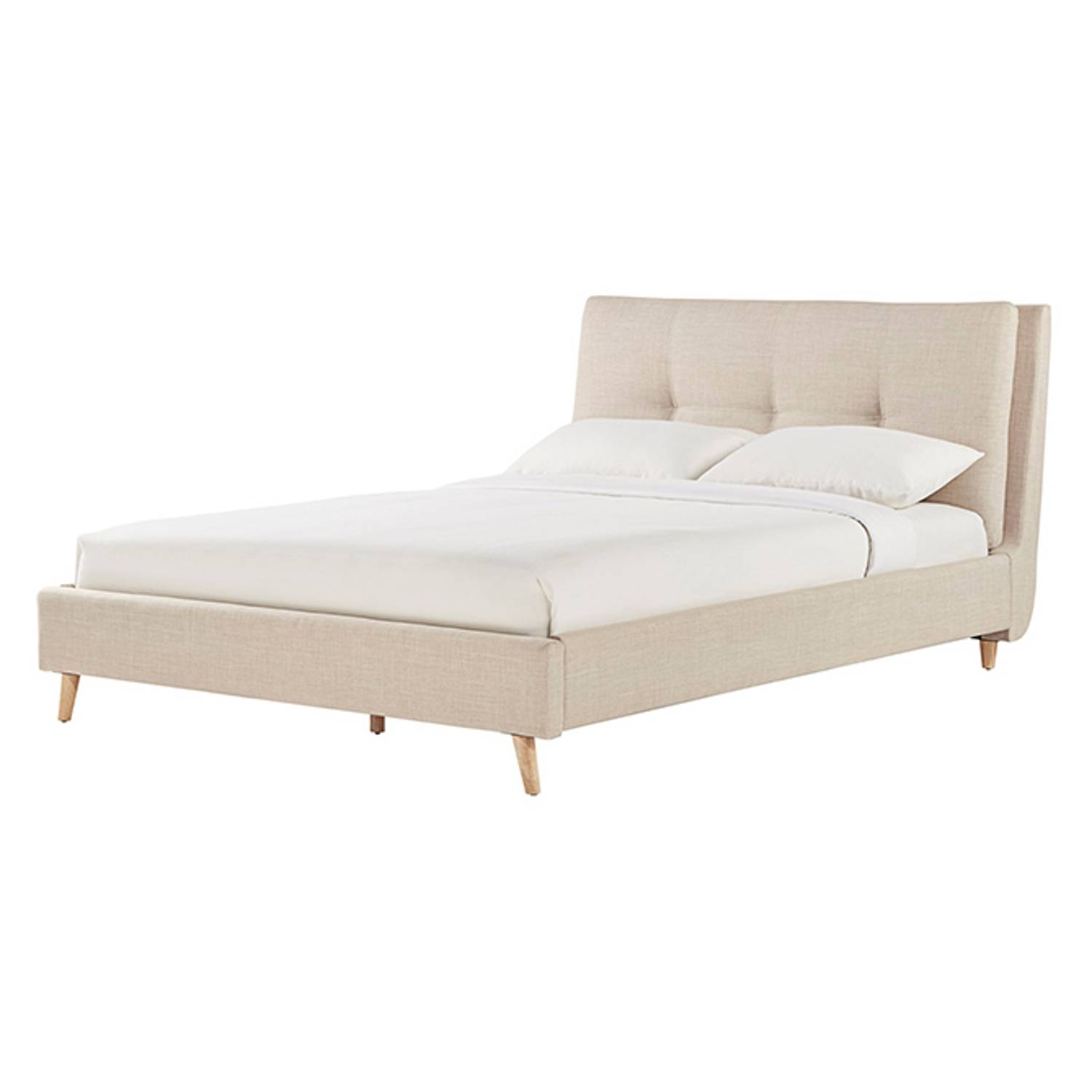 Plush Tufted Padded Headboard King without Mattress Beige Plush Tufted Padded Headboard King without Mattress Beige
