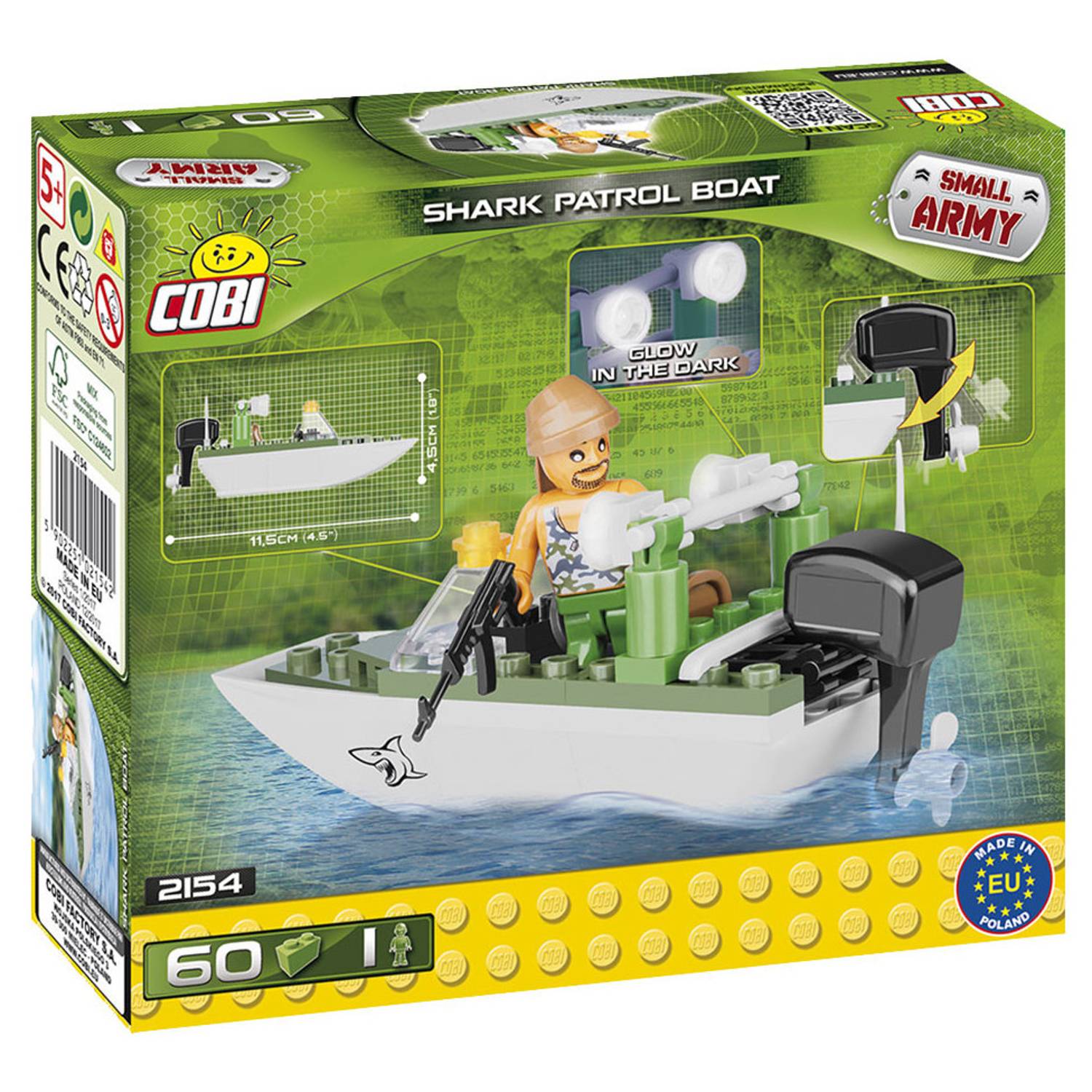 Cobi 60pcs Small Army Shark Patrol Boat Cobi 60pcs Small Army Shark Patrol Boat