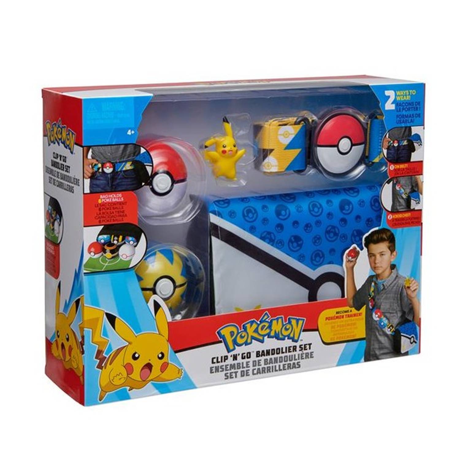 Pokemon Clip N Go Pikachu Bandolier Set Blue Pokemon Clip N Go Pikachu Bandolier Set Blue