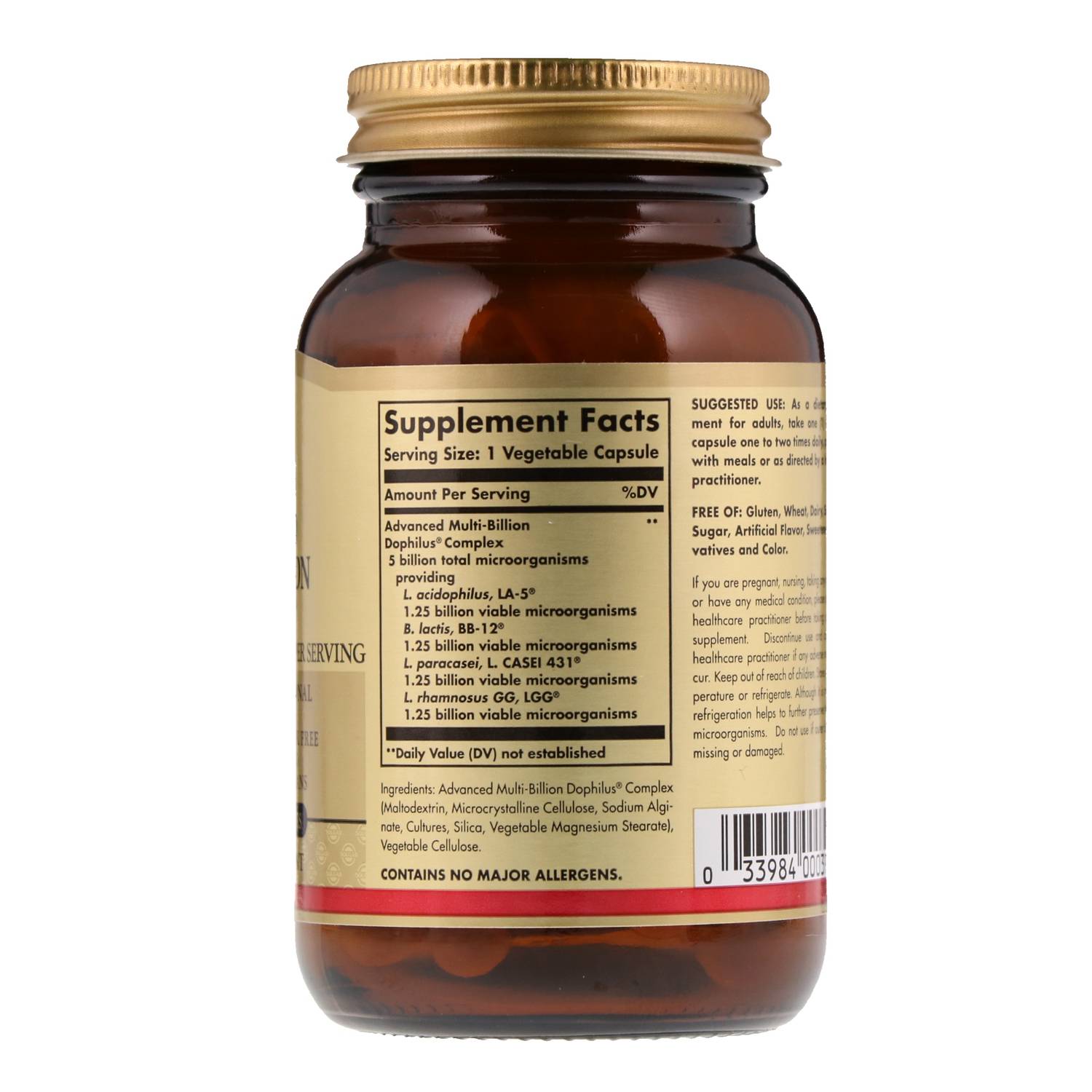 Solgar Advanced Acidophilus Plus 60 Vegetable Capsules Solgar Advanced Acidophilus Plus 60 Vegetable Capsules