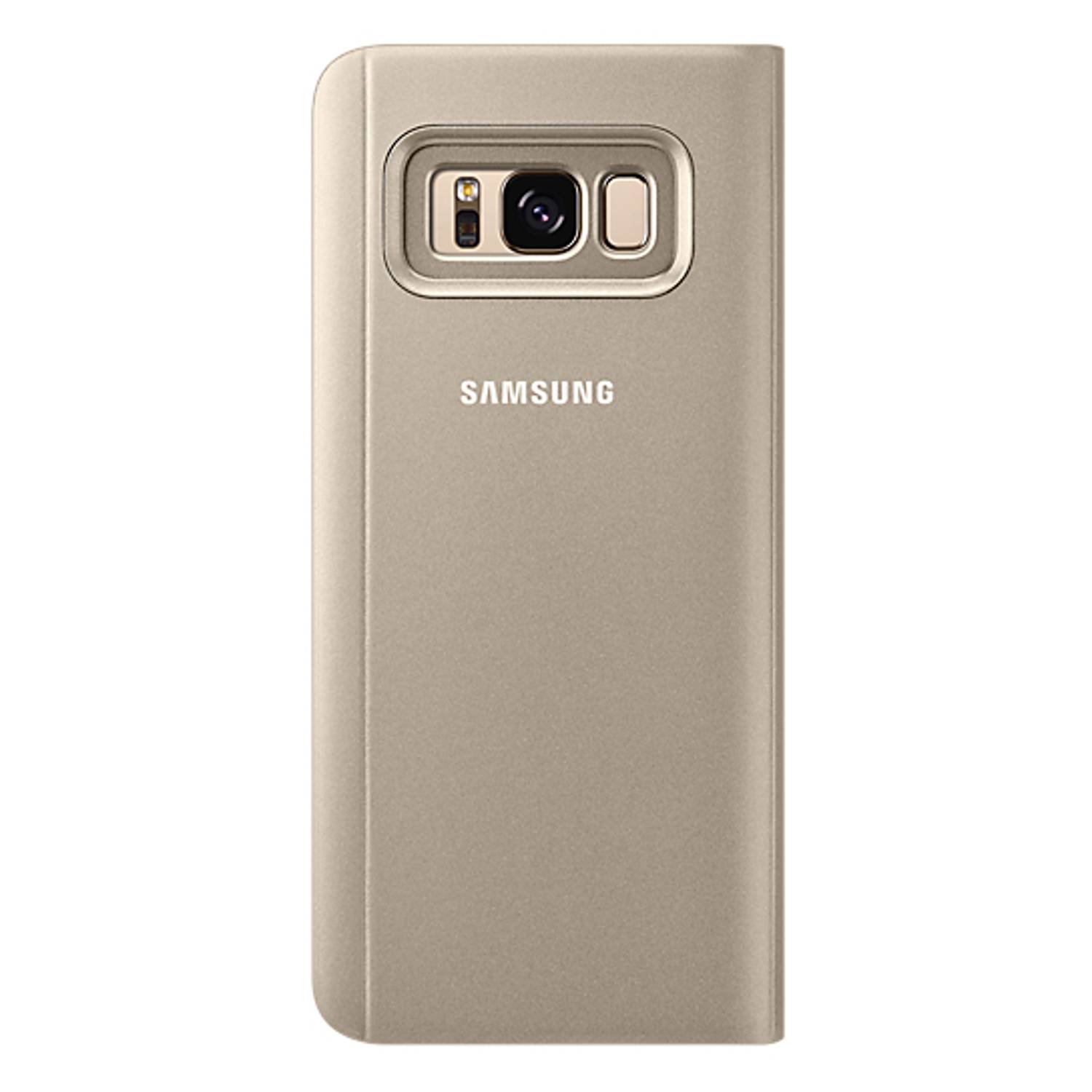 Samsung Clear View Standing Cover Gold For Galaxy S8+ Samsung Clear View Standing Cover Gold For Galaxy S8+