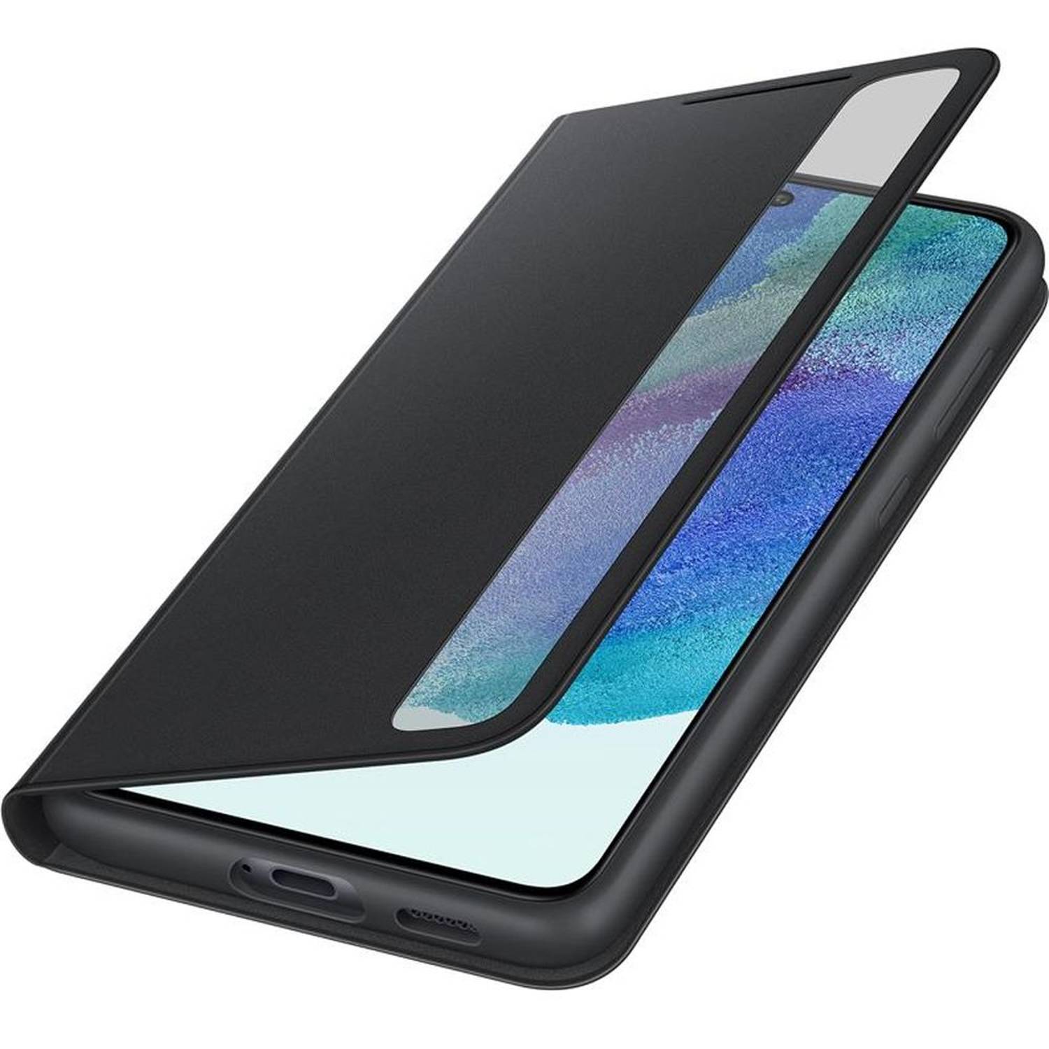 Samsung Smart Clear View Cover Black Galaxy S21 FE Samsung Smart Clear View Cover Black Galaxy S21 FE