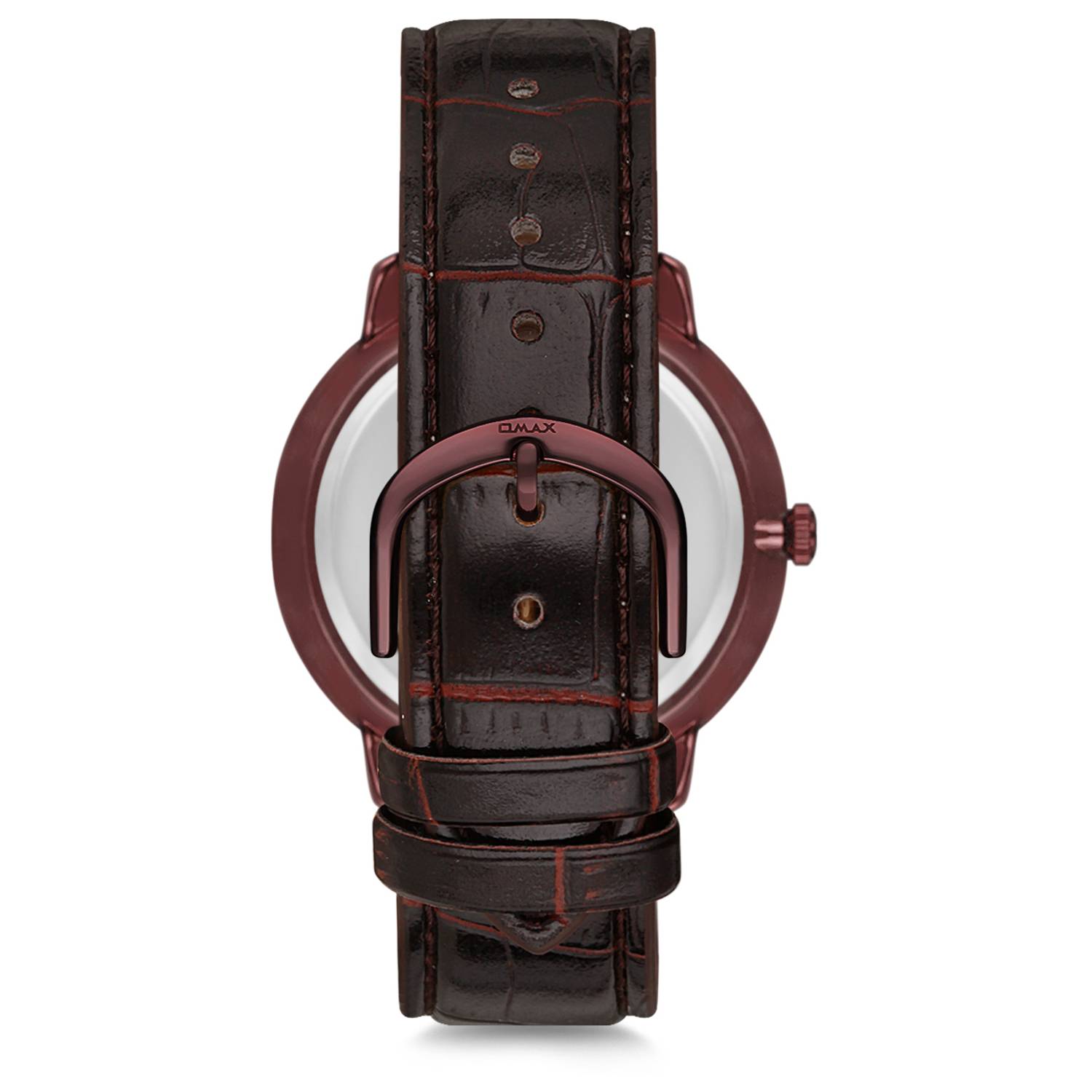 Omax Dome Series Brown Leather Analog Watch For Men DC001F55I Omax Dome Series Brown Leather Analog Watch For Men DC001F55I