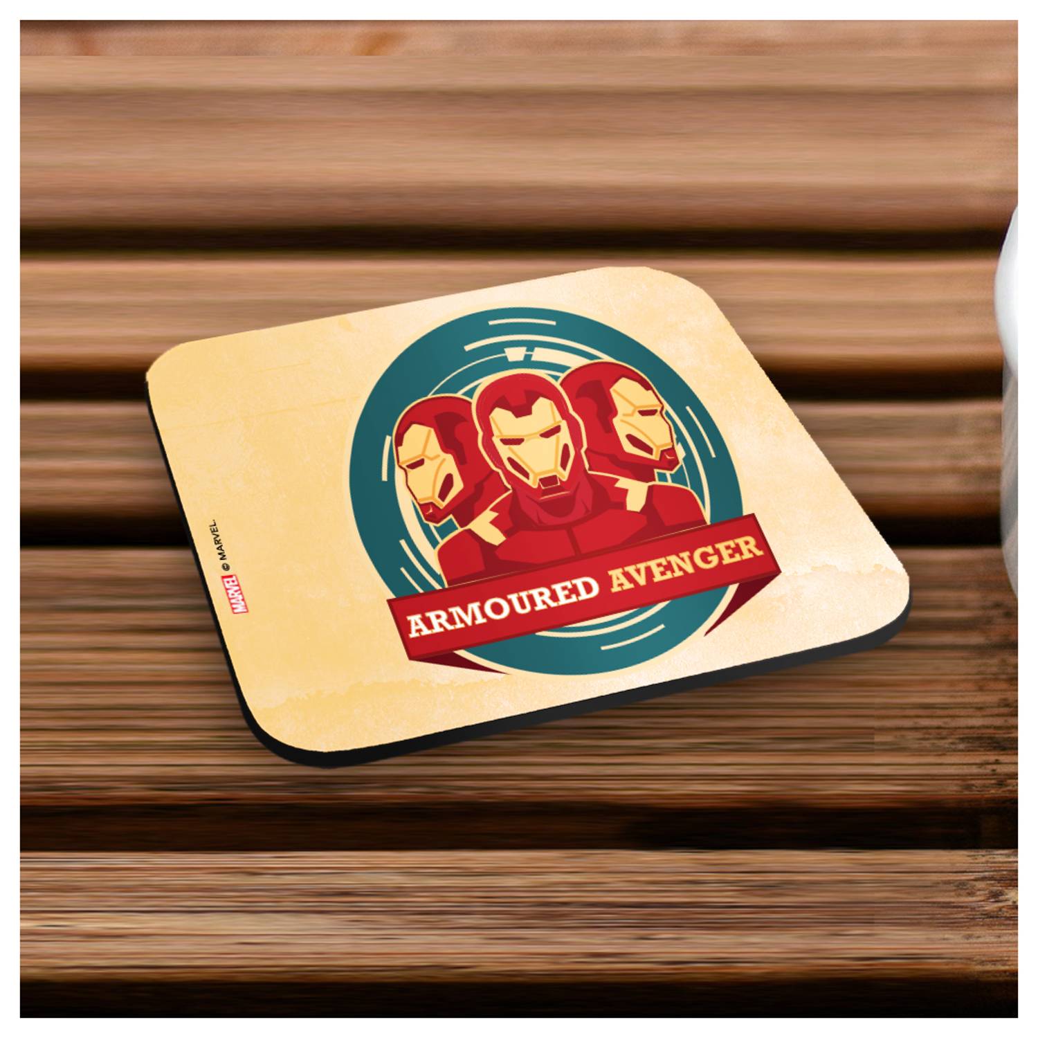 Marvel Iron Man Armoured Avenger Wooden Coaster by Wackylicious Marvel Iron Man Armoured Avenger Wooden Coaster by Wackylicious