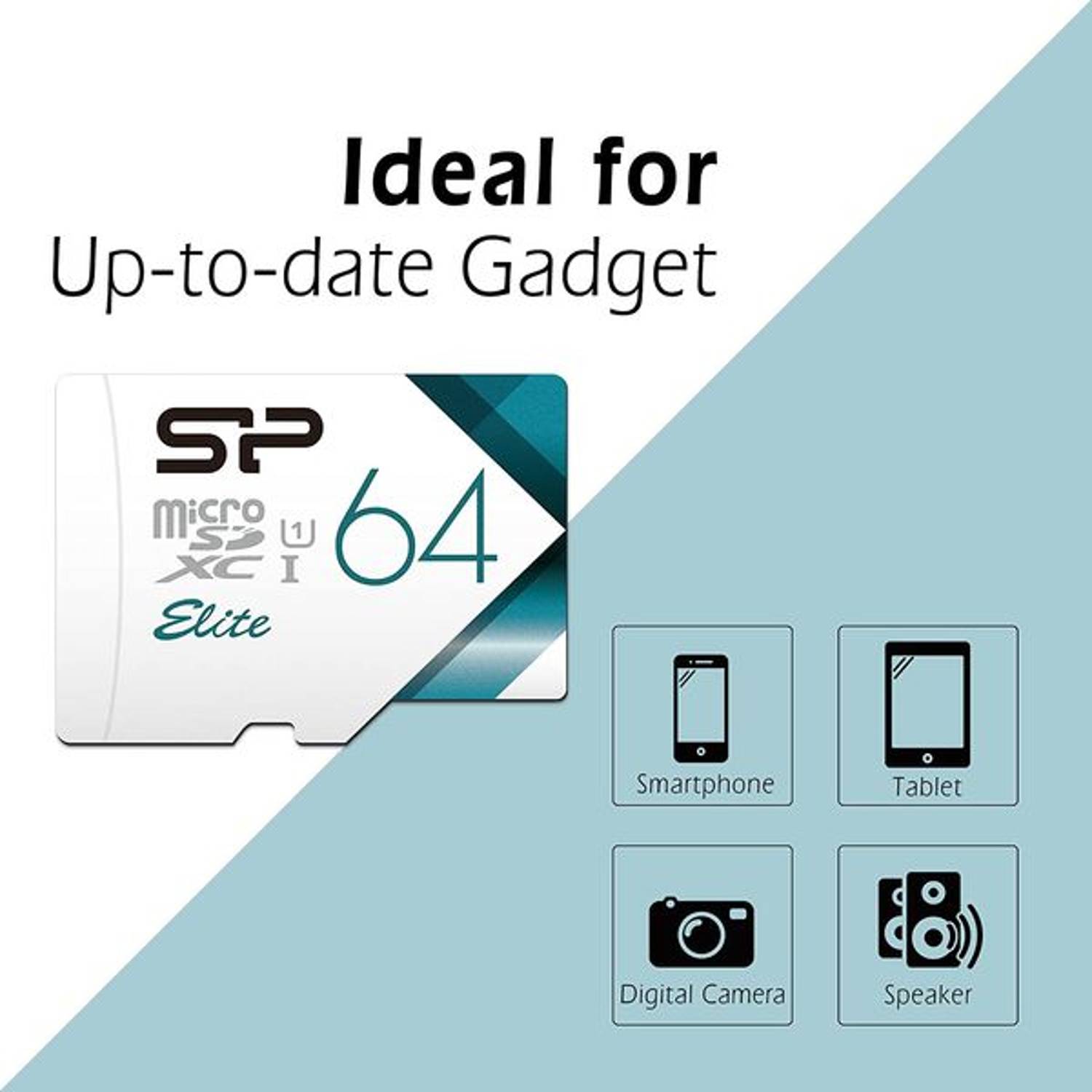 Silicon Power Elite MicroSD Memory Card 64GB SP064GBSTXBU1V21SP Silicon Power Elite MicroSD Memory Card 64GB SP064GBSTXBU1V21SP