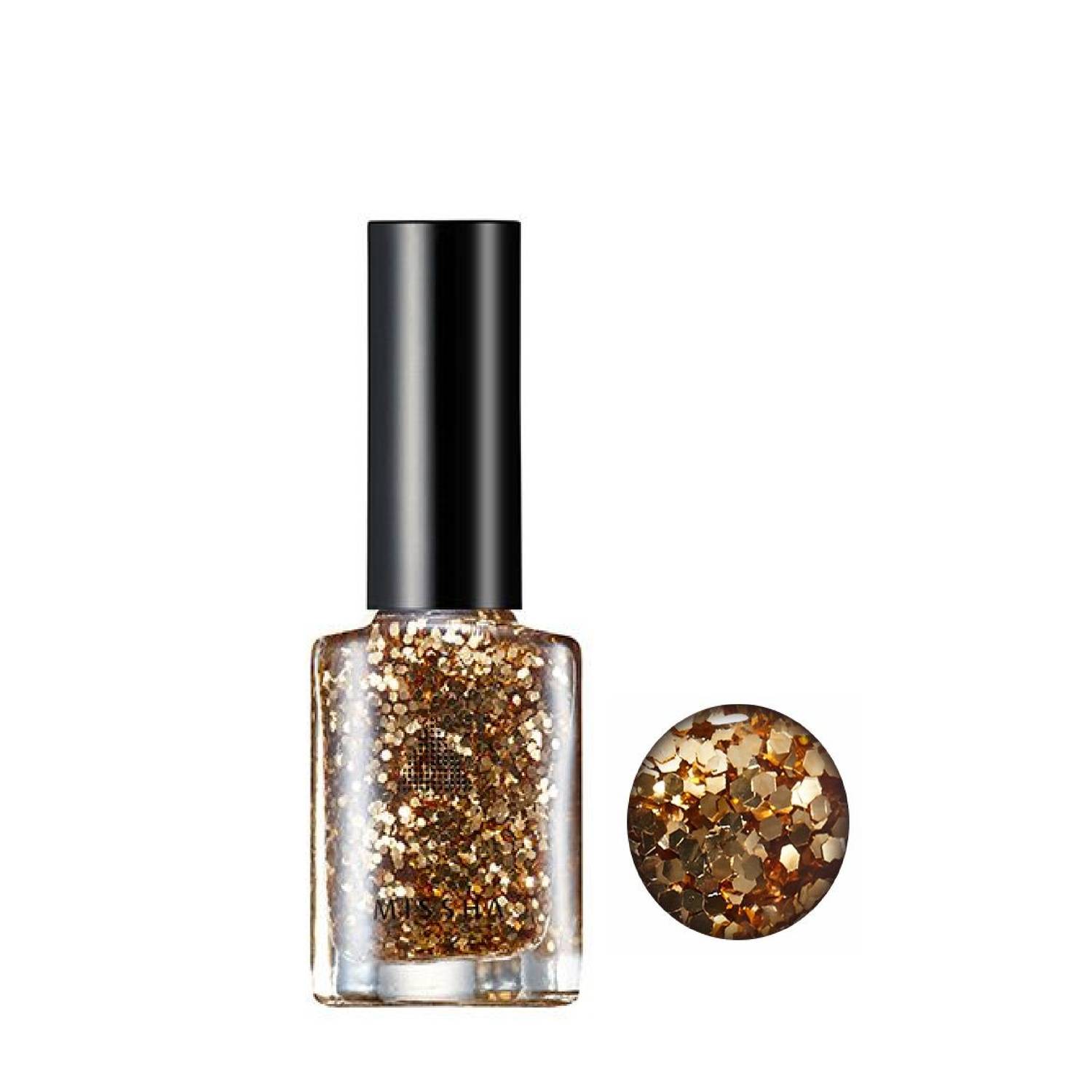 Missha Self Nail Salon Glitter Look G020/Gold Flash 8ml Missha Self Nail Salon Glitter Look G020/Gold Flash 8ml